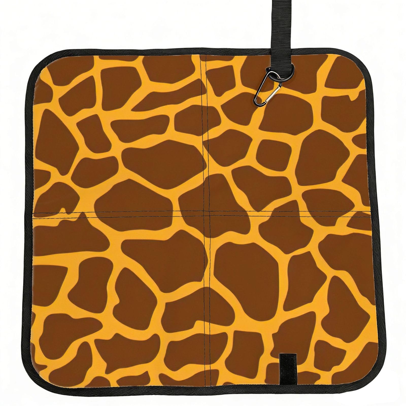NImongt Giraffe Print Print Portable Chair Pad Foldable Seat Cushion Outdoor Seating Office Picnic Camping