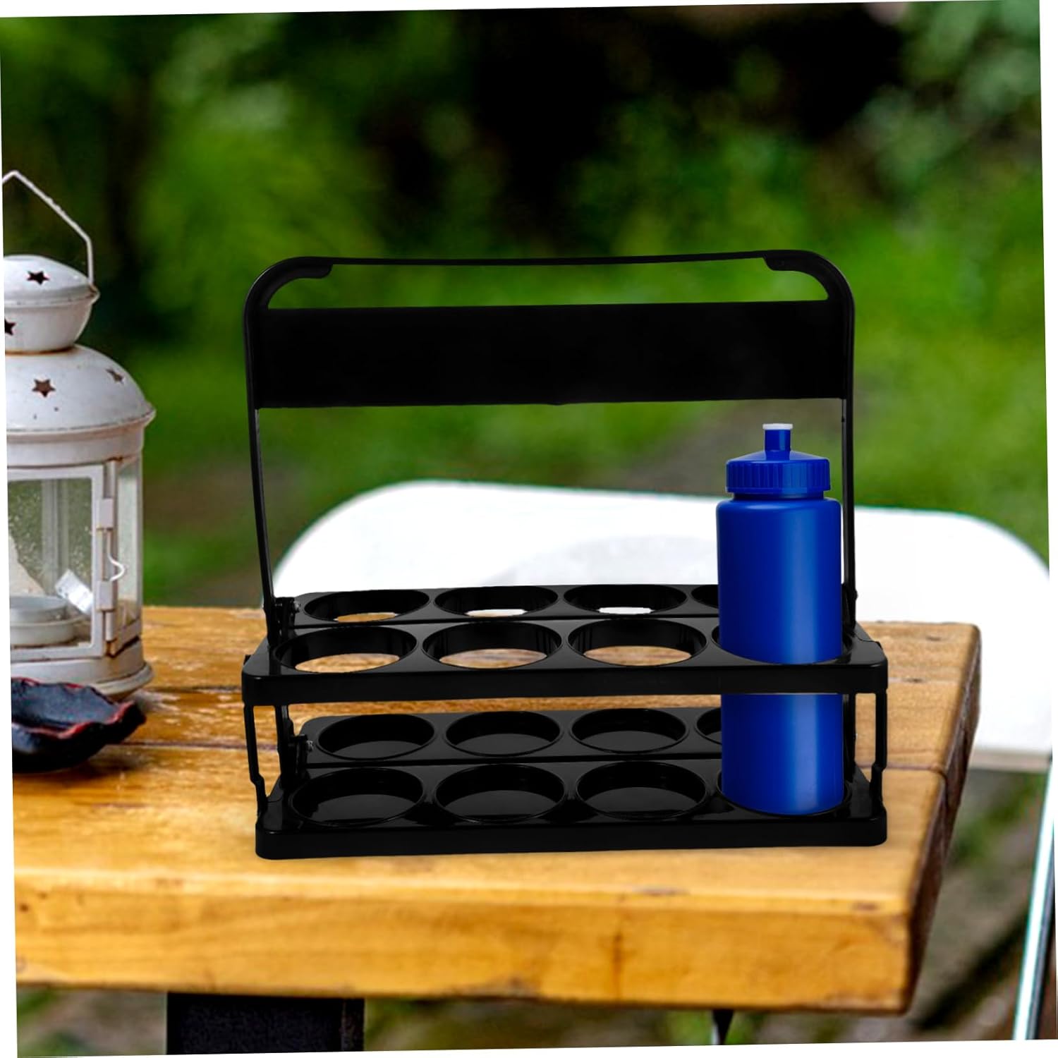 GALPADA Cages Clear Carriers Reusable Take Out Cup Carrier Beer Bottle Caddie Cleaners Water Bottle Electric Portable Drink Beer Bucket Holder Pantry Black re-usable