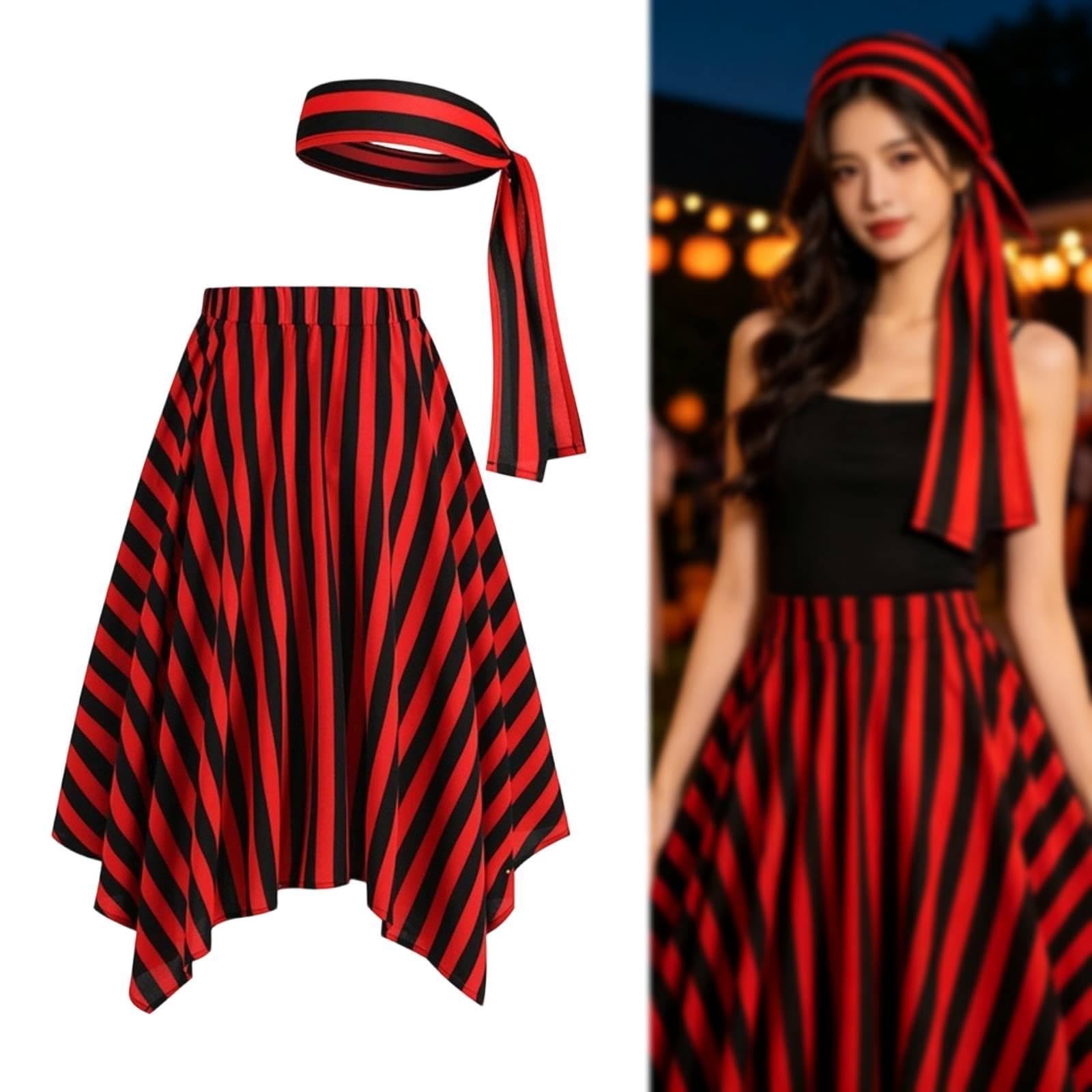 Gonna da Pirata da Donna, Costume da Pirata per Feste, Compleanni E Spettacoli, XL
