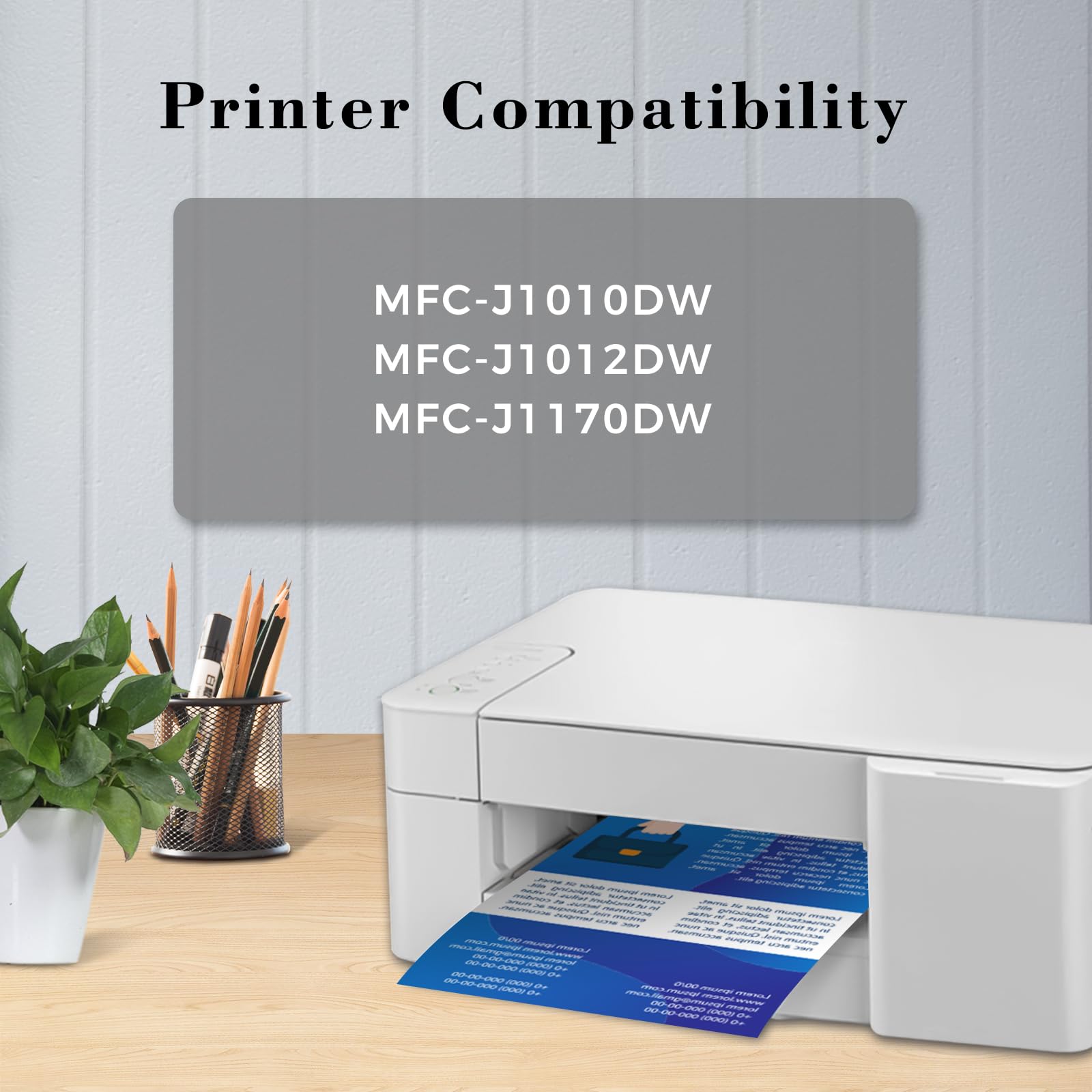 Printer Ink LC401XL LC 401 XL MFC-J1010DW Ink Cartridges for Brother Printer Compatible for Brother LC401XL LC401 Black for Brother MFC J1010DW MFC-J1012DW MFC-J1170DW (2 Black)