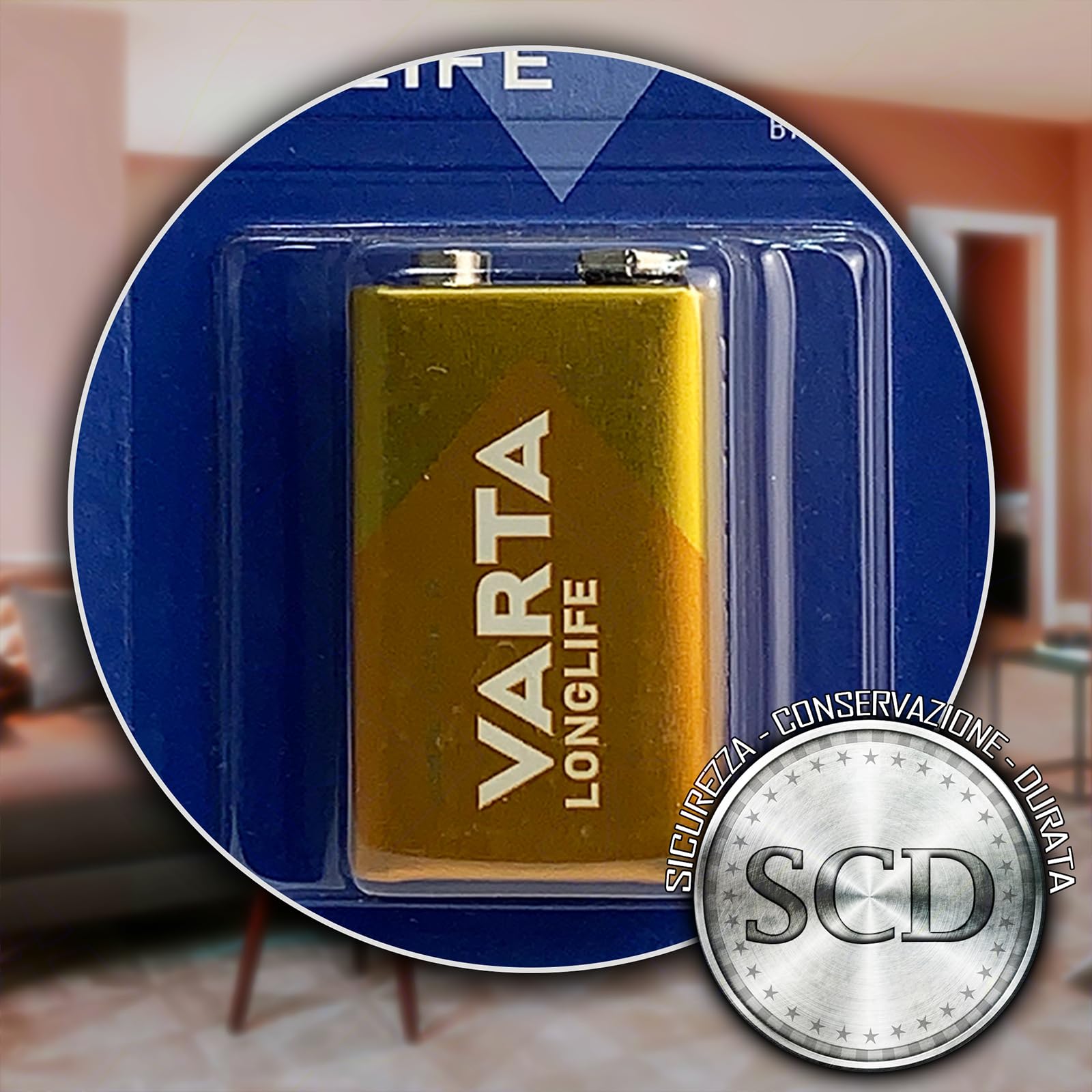 Batería para transistor Varta 9 V PP3 6LR61 Longlife Power Alcaline | 4 paquetes 1 unidad | Potentes y duraderas para dispositivos energéticos | para mandos a distancia, detectores de humo y