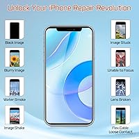 Vista 4 de para iPhone 11 Kit de reparación de repuesto de cámara frontal 12MP 6.1 ", iPhone11 OEM frente a la lente del módulo parte estructurada receptor