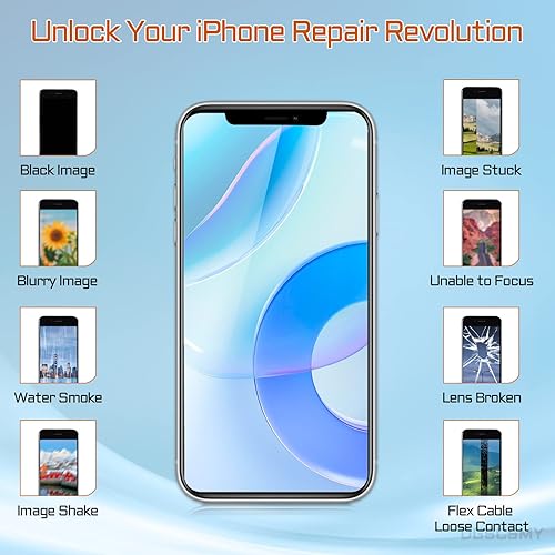 Miniatura 4 de para iPhone 11 Kit de reparación de repuesto de cámara frontal 12MP 6.1 ", iPhone11 parte del módulo de lente de cara estructurada Transmisor