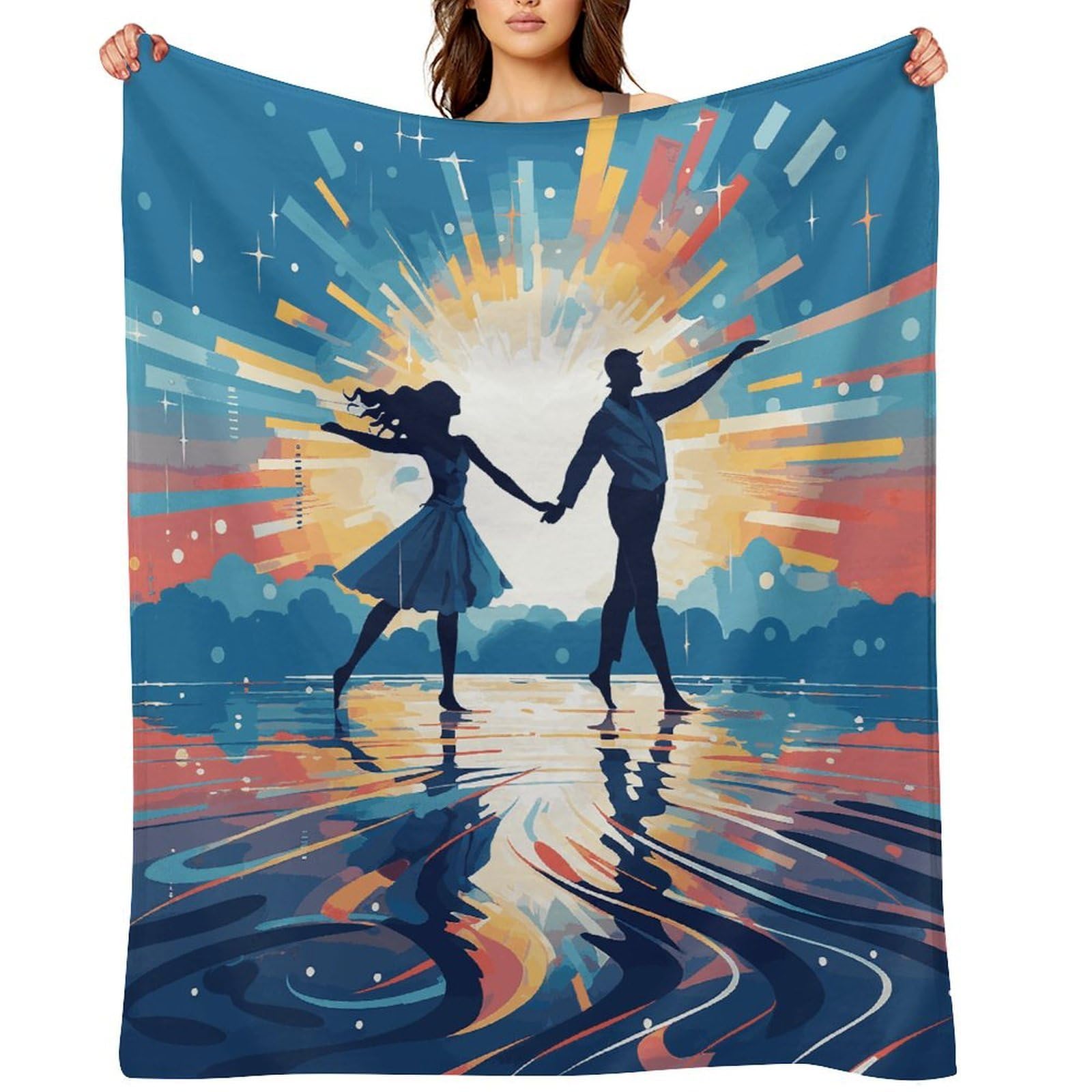 Fekiloot Style Dancing On Water Throw Blankets Camping Blanket60 X80