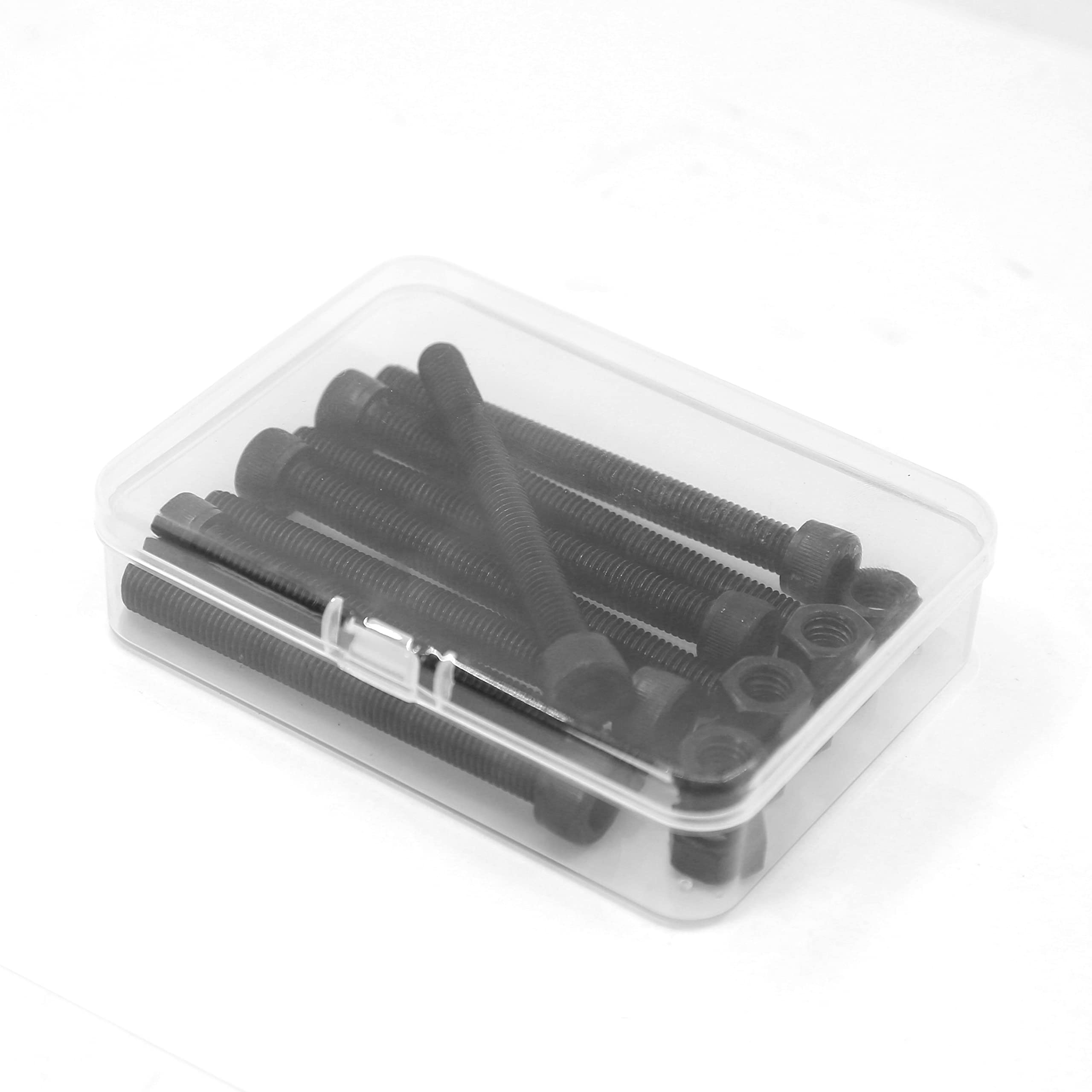 M8 x 80mm 8 Juegos de Tornillos y Tuercas Combinada Hexagonal Tornillo Negros Acero al Carbono de 12,9 Grados