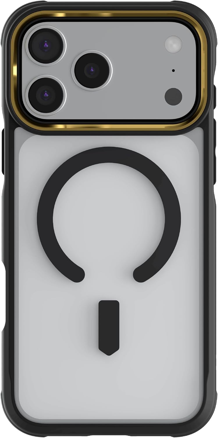 Ghostek Covert Designed for iPhone 17 Pro Max Clear Case - Compatible with MagSafe Accessories, Shockproof Silicone, Minimalist Phone Cover (6.9 Inch, Black)