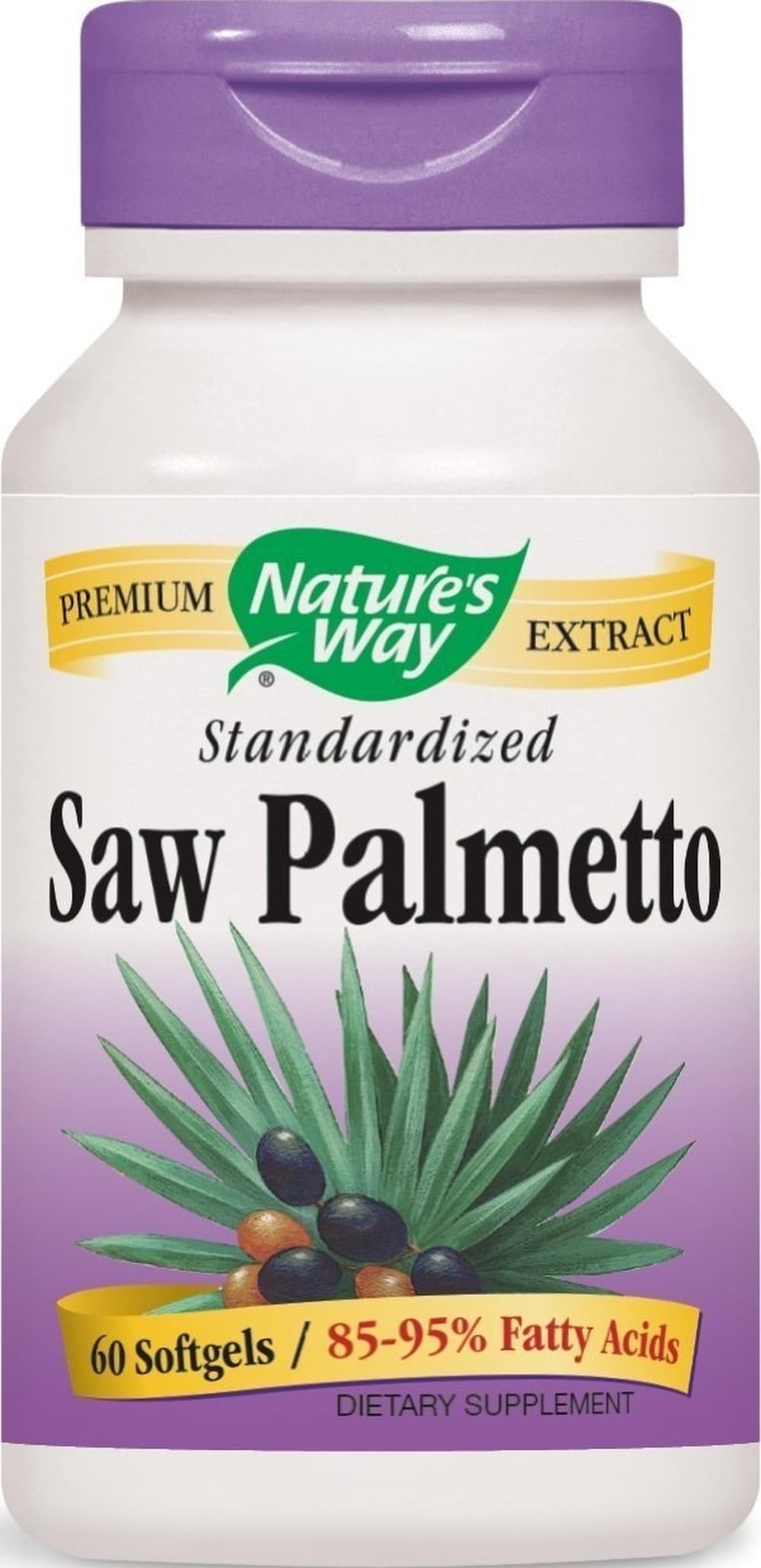 Nature's Way Saw Palmetto, Prostate Health Support for Men*, 160 mg per Serving, 60 Softgels (Packaging May Vary) 60 Count (Pack of 1)