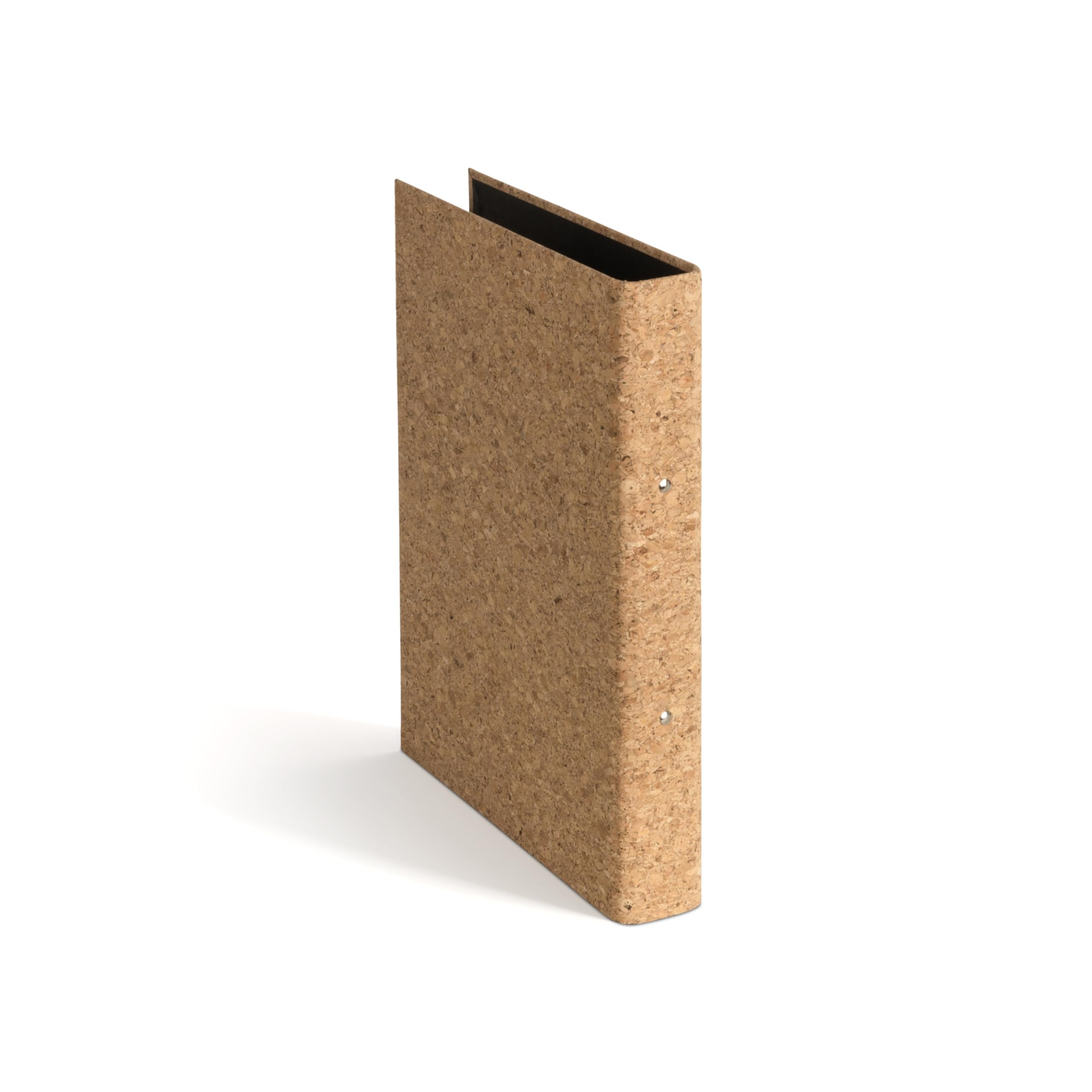BIGSO Ringo A4 Ring Binder - Storage Box with 2 Rings - Desk Tray for Documents, Transparent Sleeves & Dividers - Fibreboard and Paper Ring Binder - Cork