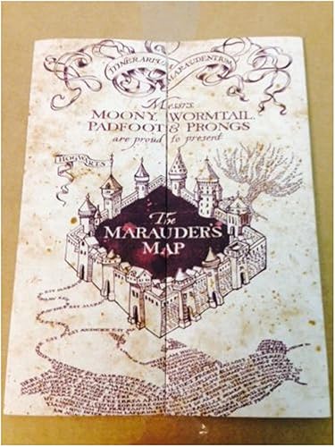Mapa del Merodeador de Hogwarts, mundo de Harry Potter de Warner Bros, edición limitada