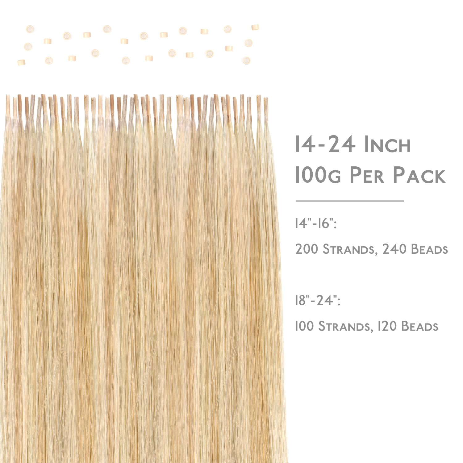 WENNALIFE I Tip Hair Extensions Real Human Hair - Image 2