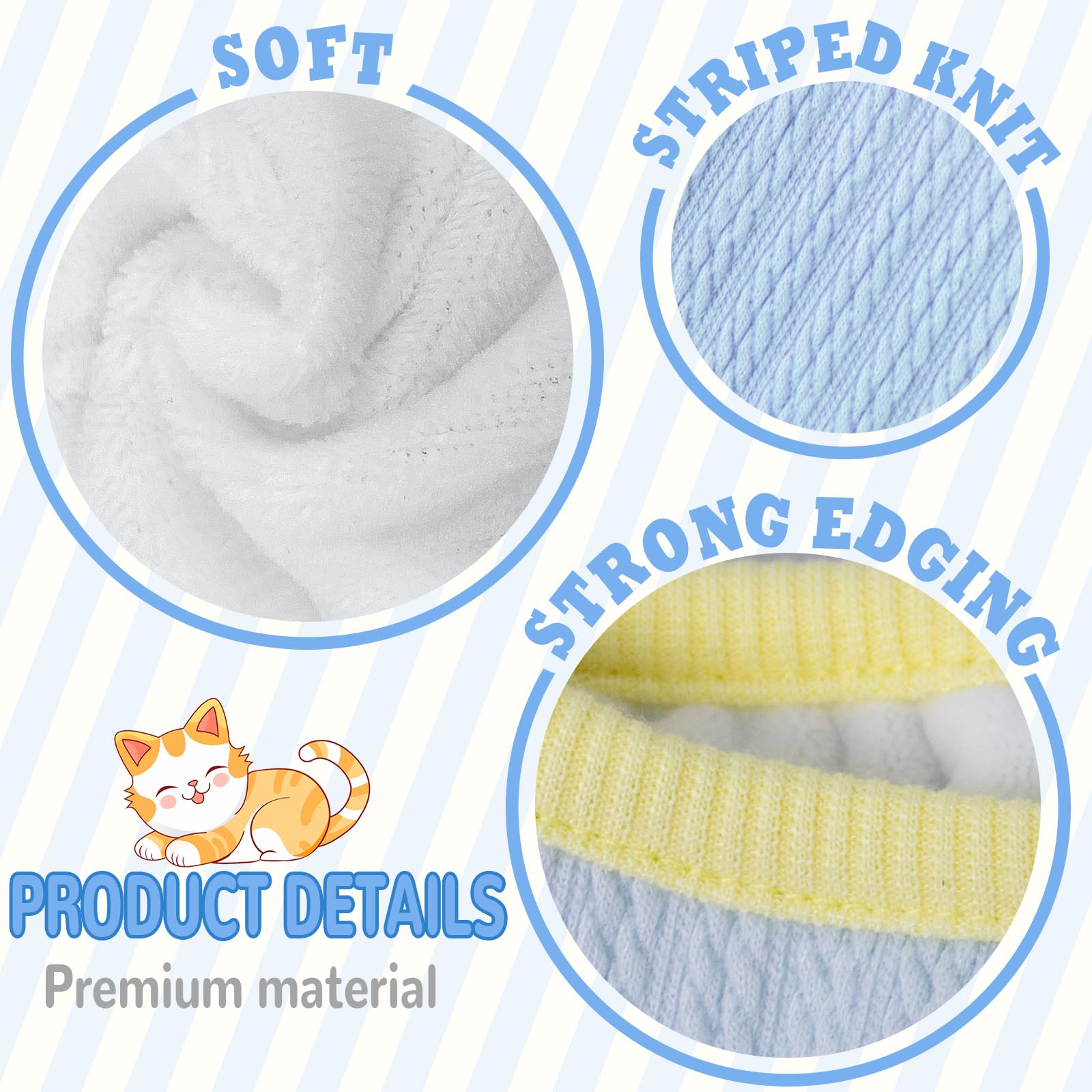 Cat Clothes, Soft Warm Dog Cat Jumper, Cotton Cat Clothes for Pet Autumn Winter Outfit, Winter Warm Cat Jumper Sweater, Pet Sweater Vest for Small Medium Large Dogs Puppy Cats - Image 3