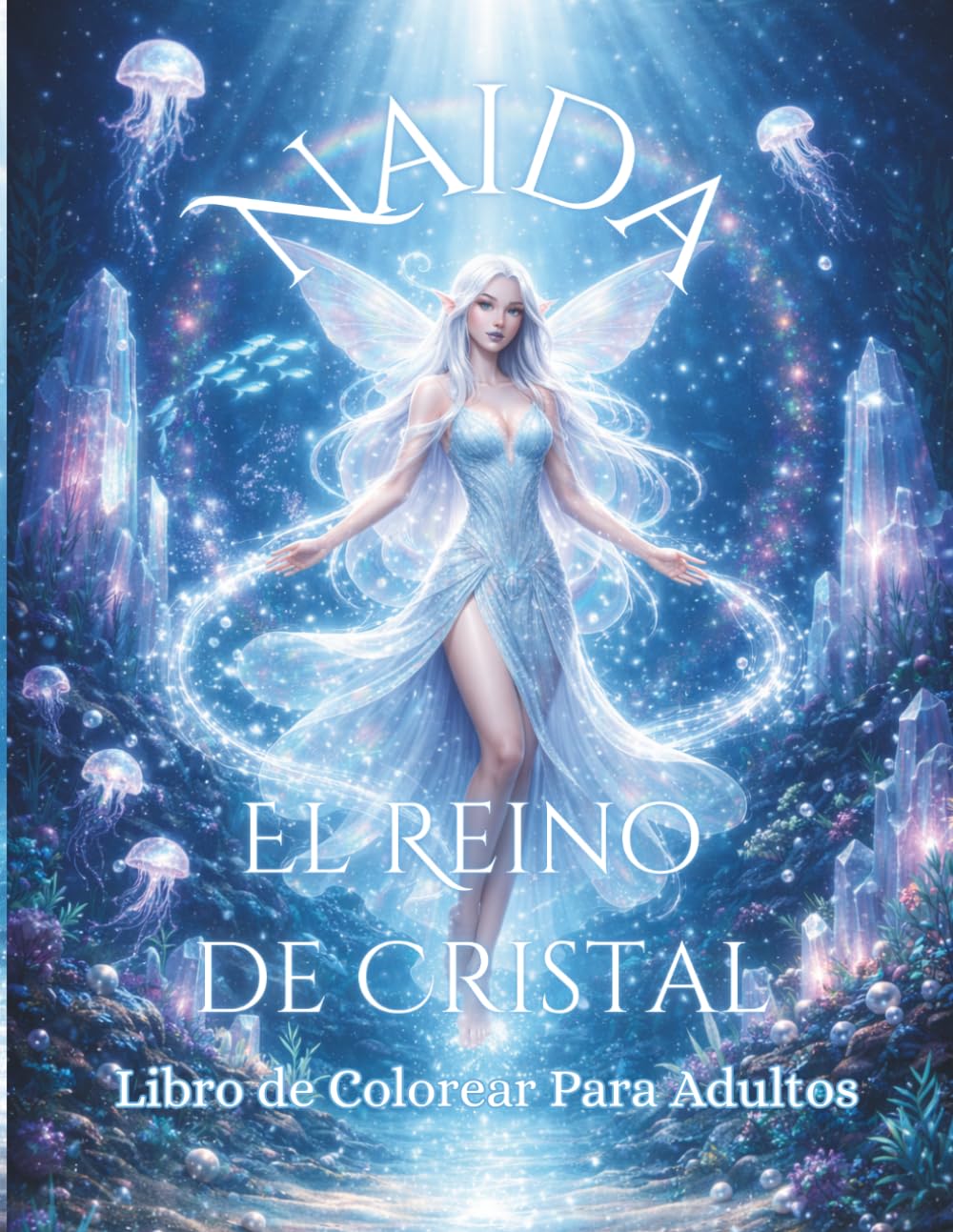 Naida: El Reino de Cristal: Libro de colorear para adultos con hadas y mundos mágicos