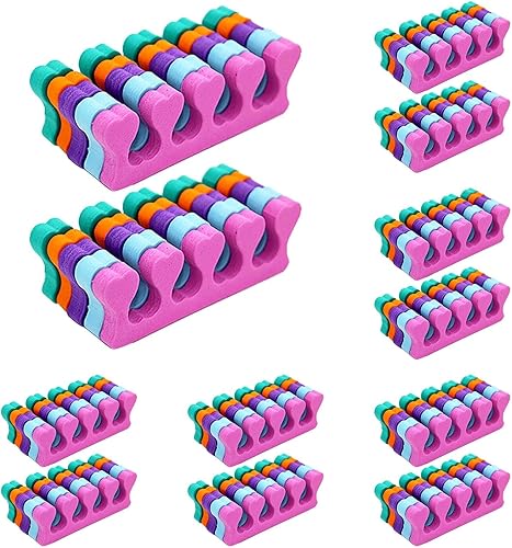 60 separadores de dedos para pedicura, separadores de dedos de esponja suave para esmalte de uñas, separadores de dedos divisores de dedos para