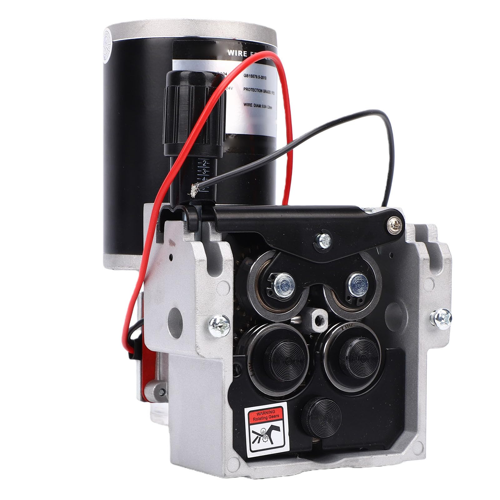 Motor de Alimentación de Alambre de 4 Rodillos para Soldadora MIG — Mecanismo de Arrastre Compatible con Bobinas de 15 Kg — Velocidad Ajustable de 2 a 18 M/min — Incluye Ruedas