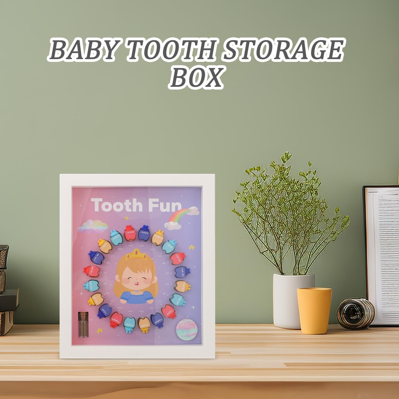 Toyvian 1ensemble Boîte à Dents De Lait Pour Garçon Fille Coffret Souvenir Avec Compartiments Internes Rangement Pratique Et Légère Pour Dents De Garçon Fille Design Adorable Et Sûr