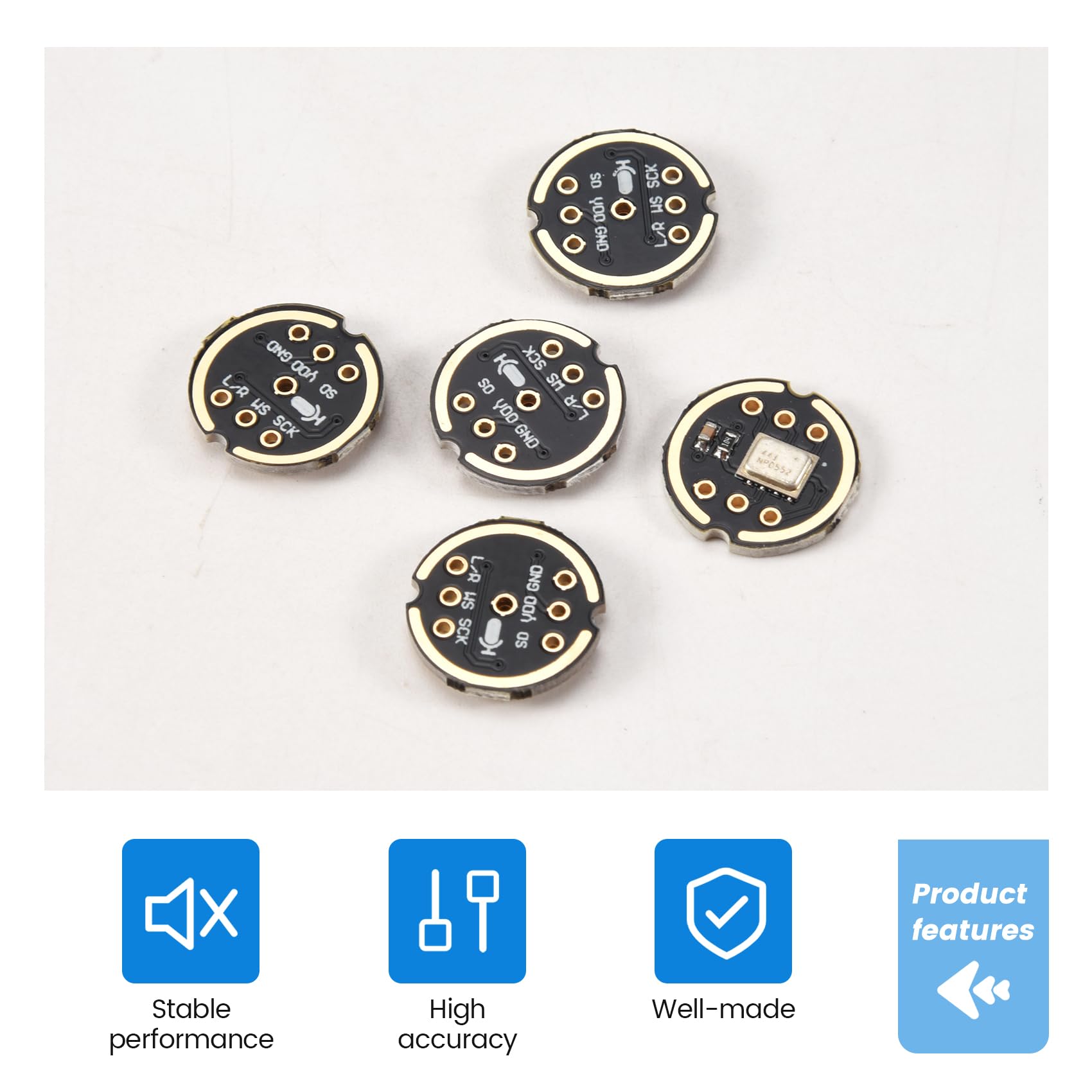 Lot de 5 modules de microphone omnidirectionnel INMP441 MEMS haute précision faible puissance I2S Support ESP32