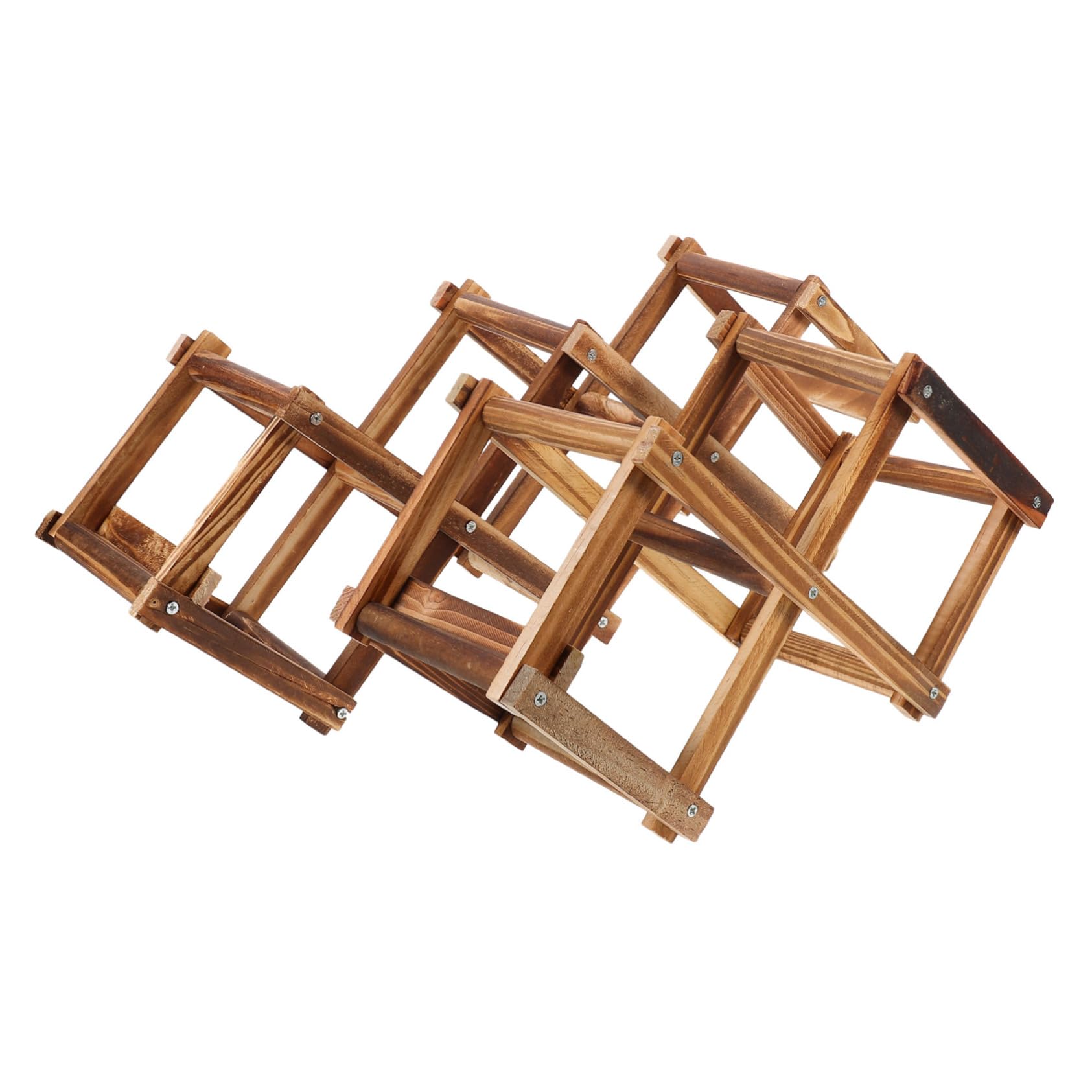 Présentoir à vin en bois synthétique POPETPOP, casier vertical pour 3 et 5 bouteilles (2pcs)