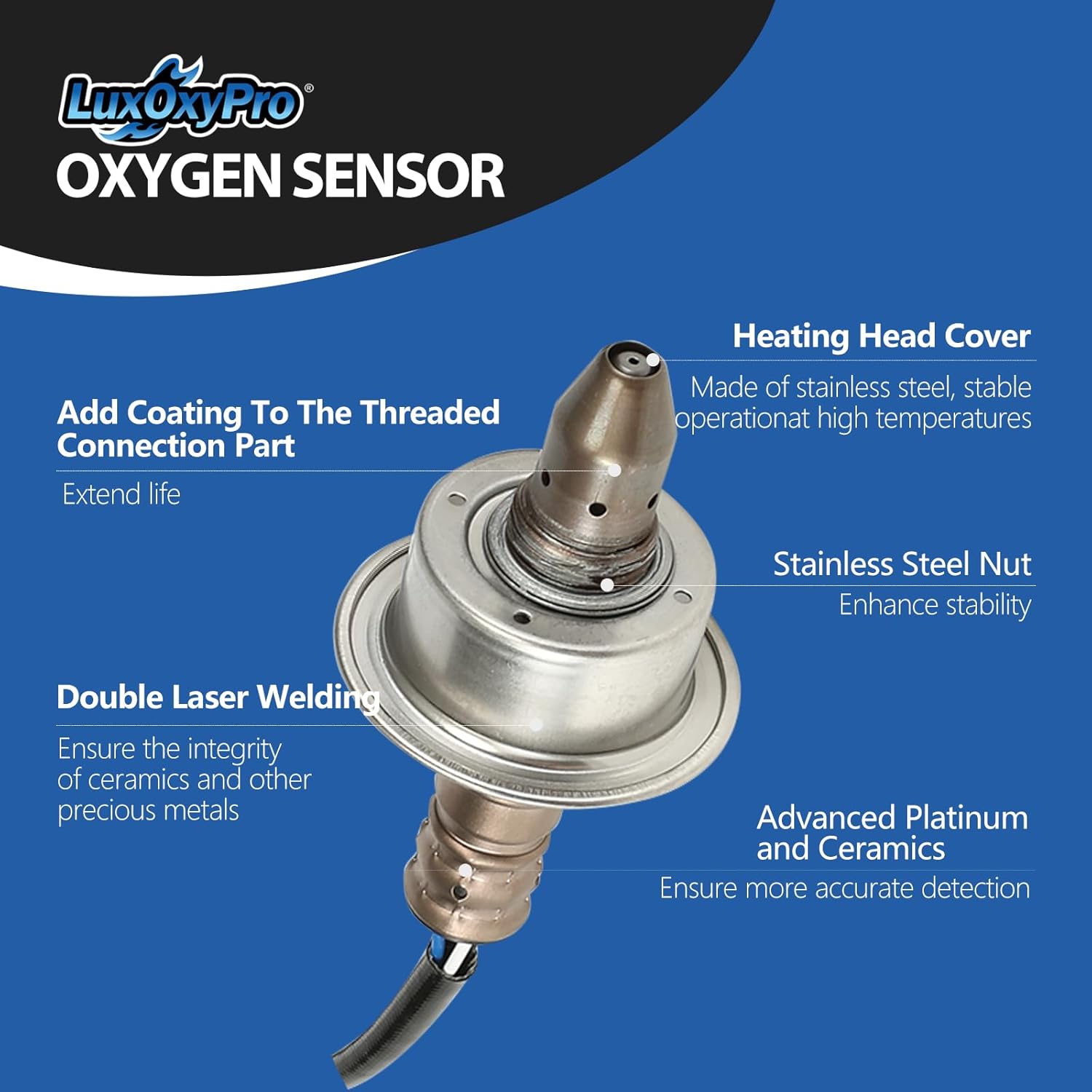 Oxygen O2 Sensor Upstream for Nissan Quest 2011-2013 Murano 2011-2014 Maxima 2014 3.5L V6, for Nissan Cube 1.8L L4 2011-2014, Replace 234-9106