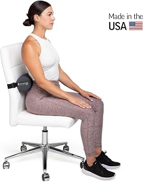OPTP The Original McKenzie Lumbar Roll USA-Made Low Back Lumbar Support for Office Chair & Car Seat Back Support Cushion. The Preferred Lumbar Pillow by Physical Therapists - Firm Density