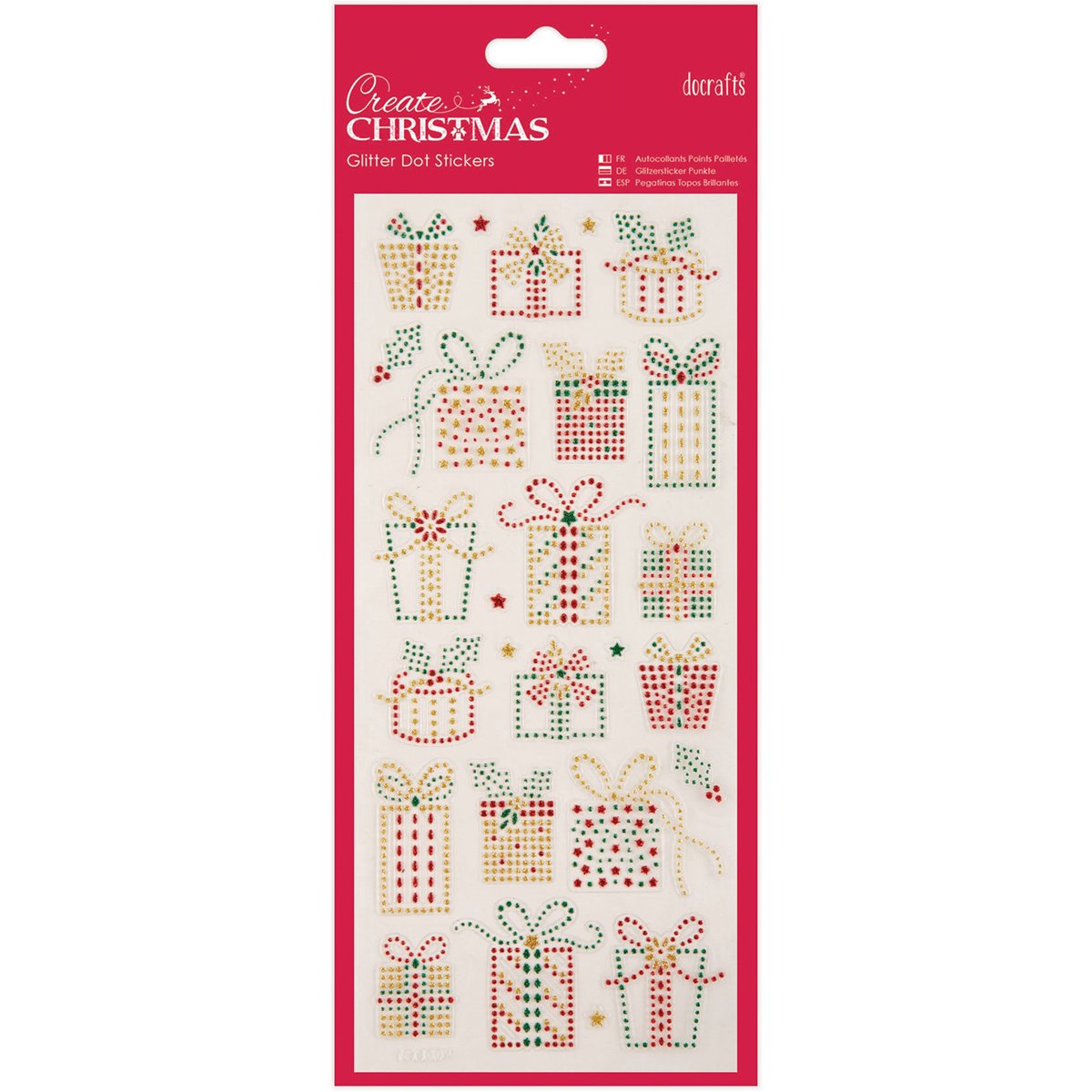 Papermania Rose Gold On White Create Christmas Stickers, Multi-Colour, One Size