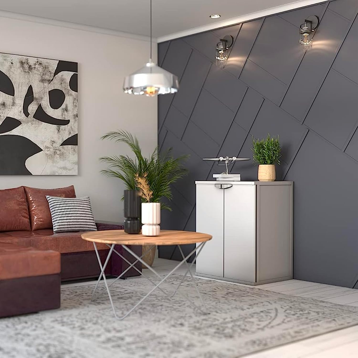 Avilia Mobile Coprilavatrice Con Ante | Box per Lavanderia | Copriasciugatrice da Esterni ed Interni in PVC 68,5x64,5x88cm, Bianco