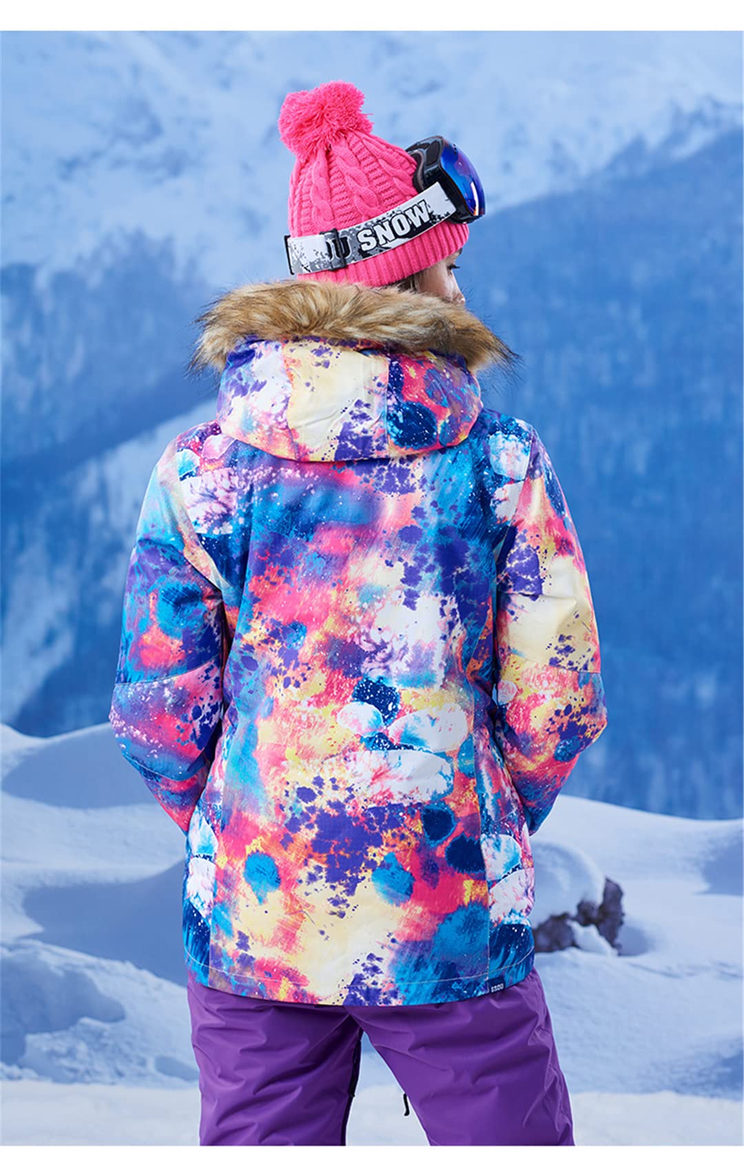 Chaquetas de nieve de invierno abrigos de hielo deportes al aire libre ropa de snowboard 10 K impermeable a prueba de viento traje de esquí desgaste para niña