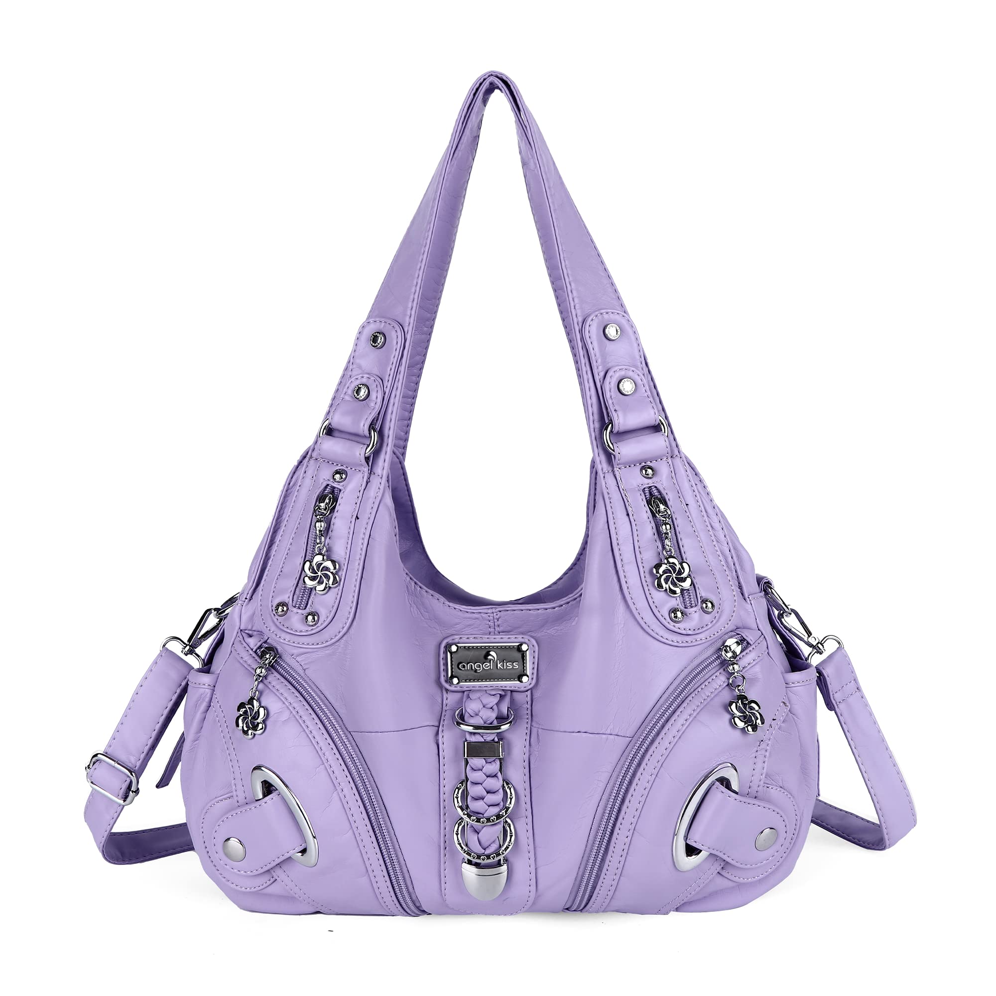 Angelkiss Hobo ハンドバッグとハンドバッグ 女性用 サッチェルハンドバッグ レディース 財布 Lサイズ デイリーショルダーバッグ