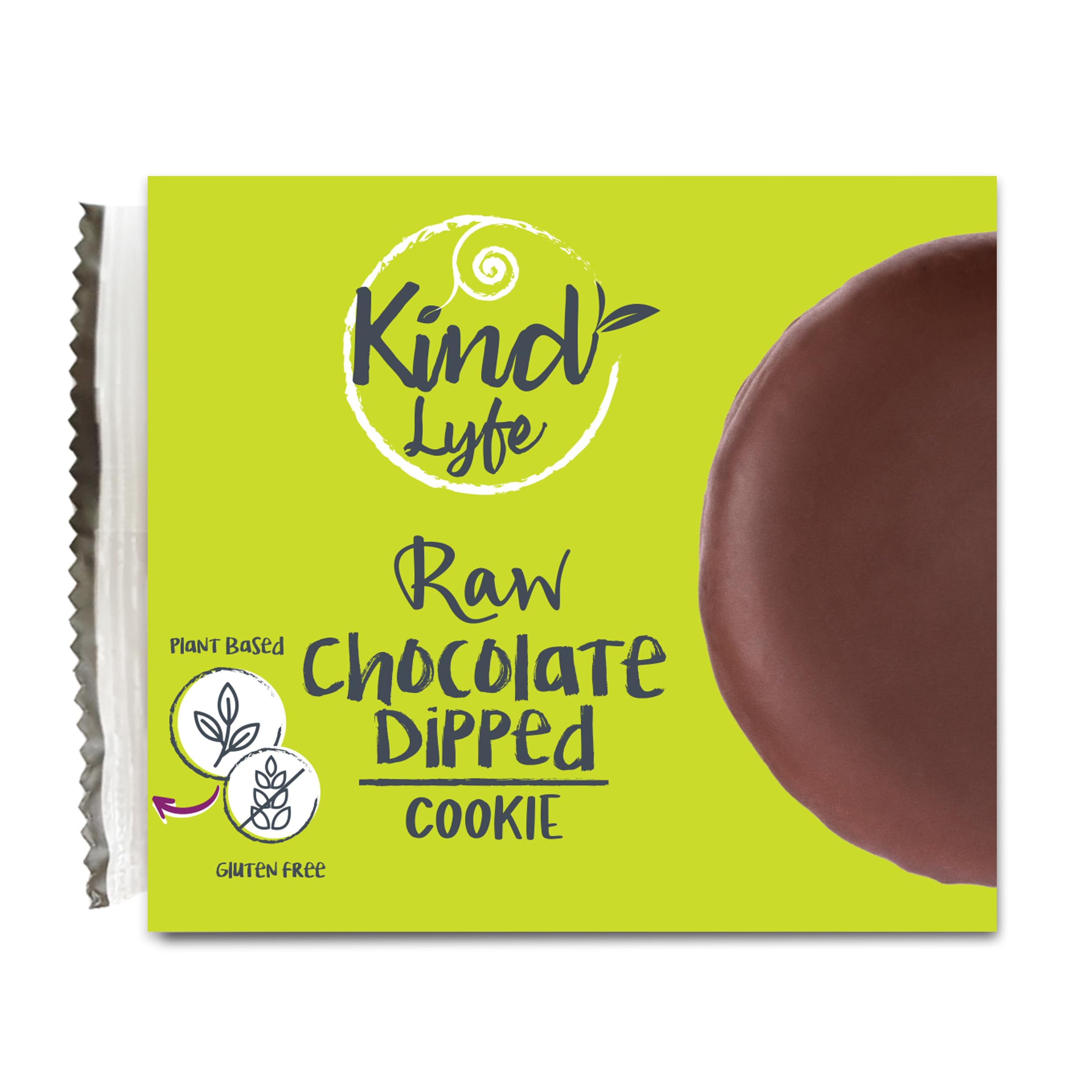 Raw Chocolate Dipped Chunk Cookie, Plant Based, Gluten Free, Vegan, Pack of 1
