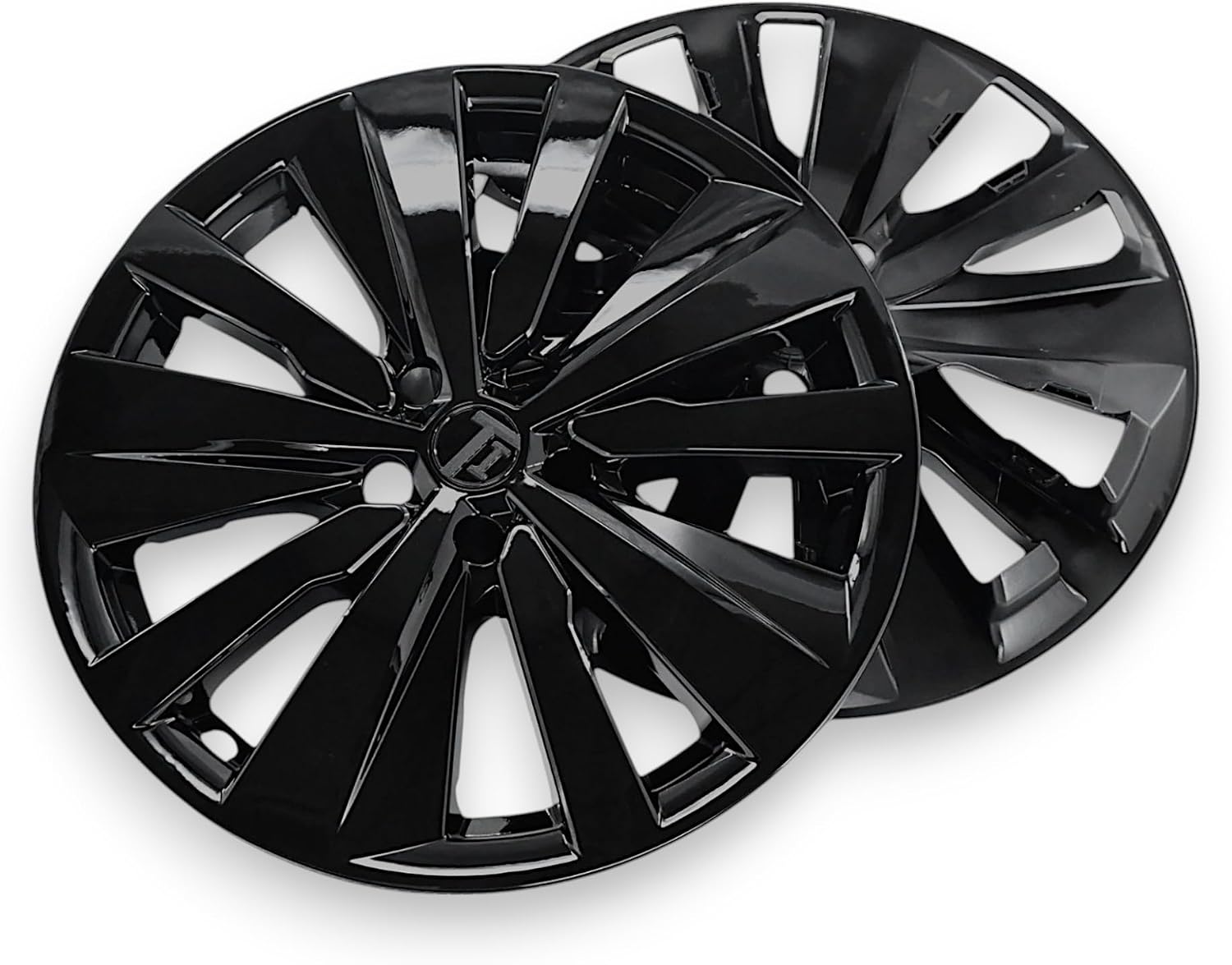 Gloss Black Chrome Delete Wheel Skin Rim Cover Hubcaps | 19 Inch Snap-On | Nissan Altima 2019-2022, Set of 4 | WSK734-19BLK
