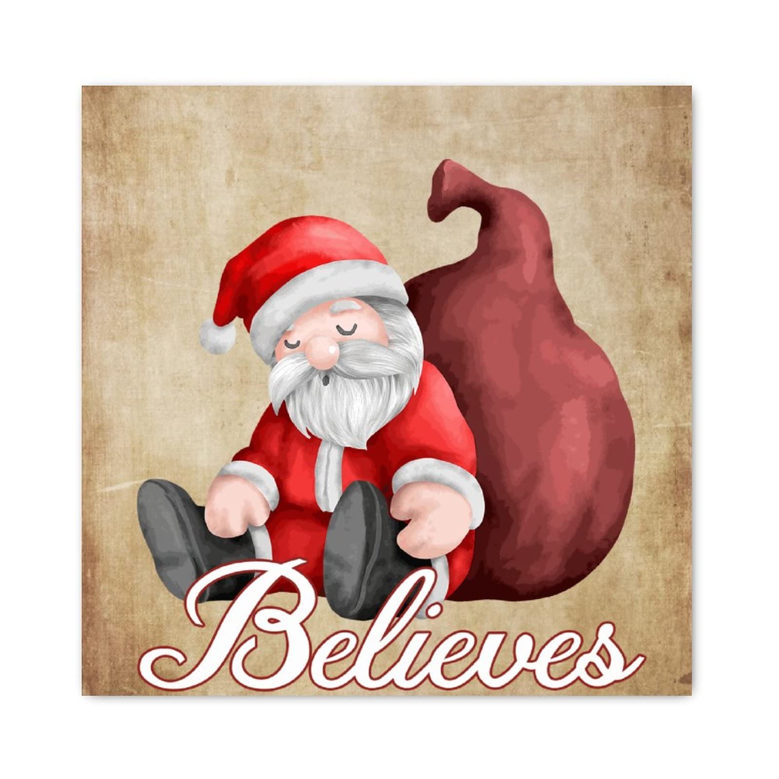 Panneau en bois Believes Santa pour célébrer Noël en famille