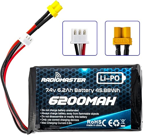 Miniatura 3 de SPEEDY BEE Radiomaster 2S 7.4V 6200mAh Lipo Batería para RadioMaster Boxer Radio y TX16S Series Radio Transmisor de Radio de la tienda