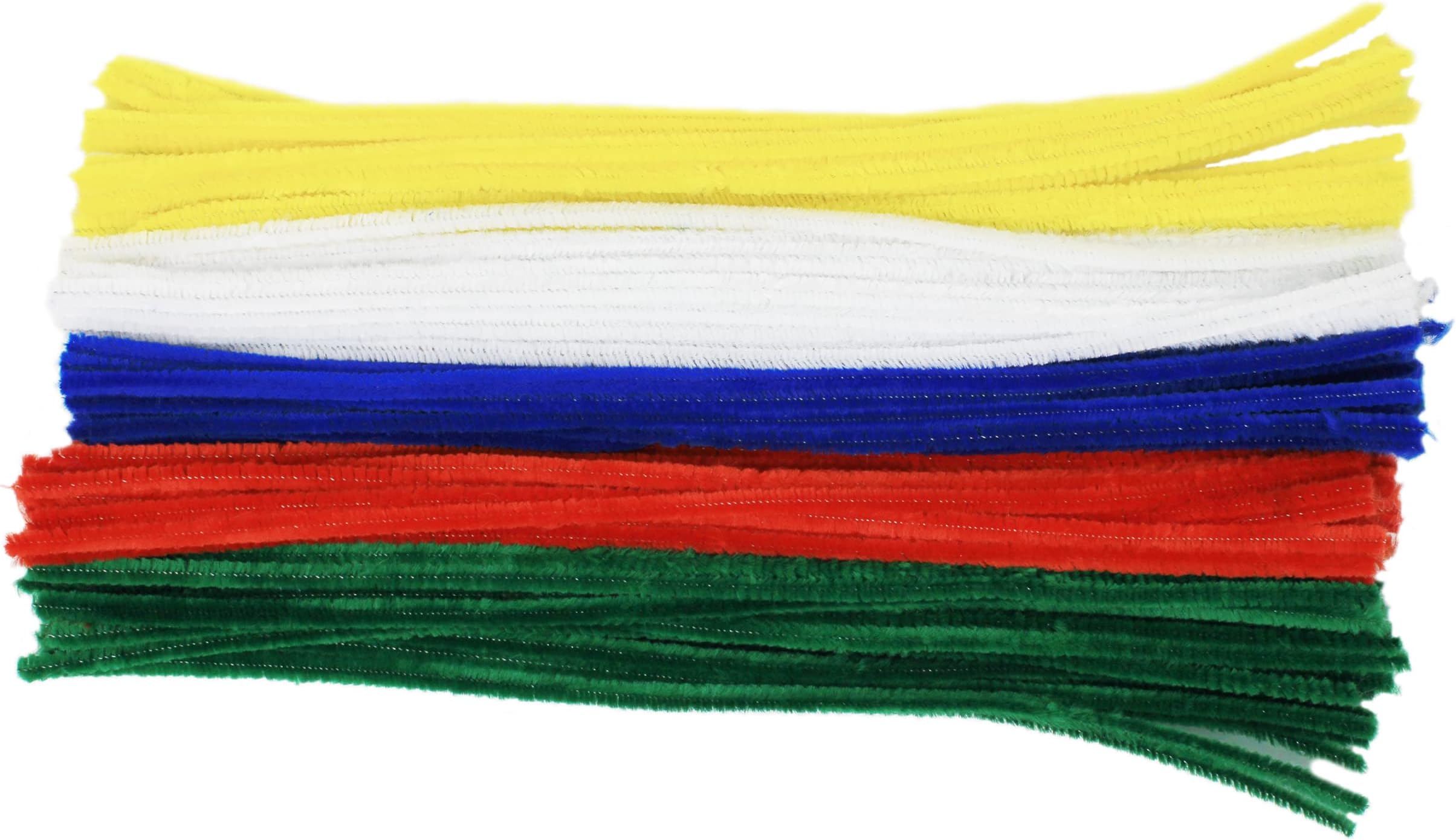 360 x Long Pipe Cleaners for Crafts Jumbo Pack in 10 Assorted Colors Includes 60 Fluorescent