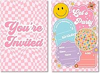 Vista 7 de Soiceu Safari Wild One - Invitaciones de primer cumpleaños con sobres, juego de 20 animales de la selva para niño