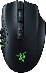 Razer Mouse para jogos sem fio Naga V2 Pro: placa lateral intercambiável com configurações de 2, 6, 12 botões - Foco + sensor óptico de 20K DPI - Interruptor de mouse para jogos mais rápido -