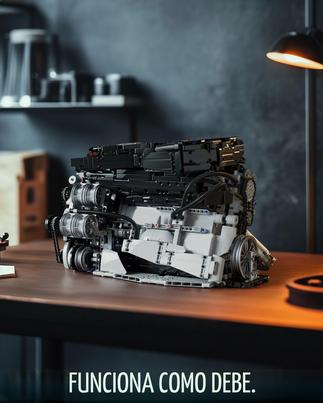Nifeliz Maqueta de Motor L6 para Adultos, Tecnología Motor Kit de Construcción, Regalo Coleccionable para Hombres y Mujeres (2,820 Piezas, NF10316) | Modelo avanzado de motor de coleccionista, juguete educativo de ciencia física para adultos, exhibición e