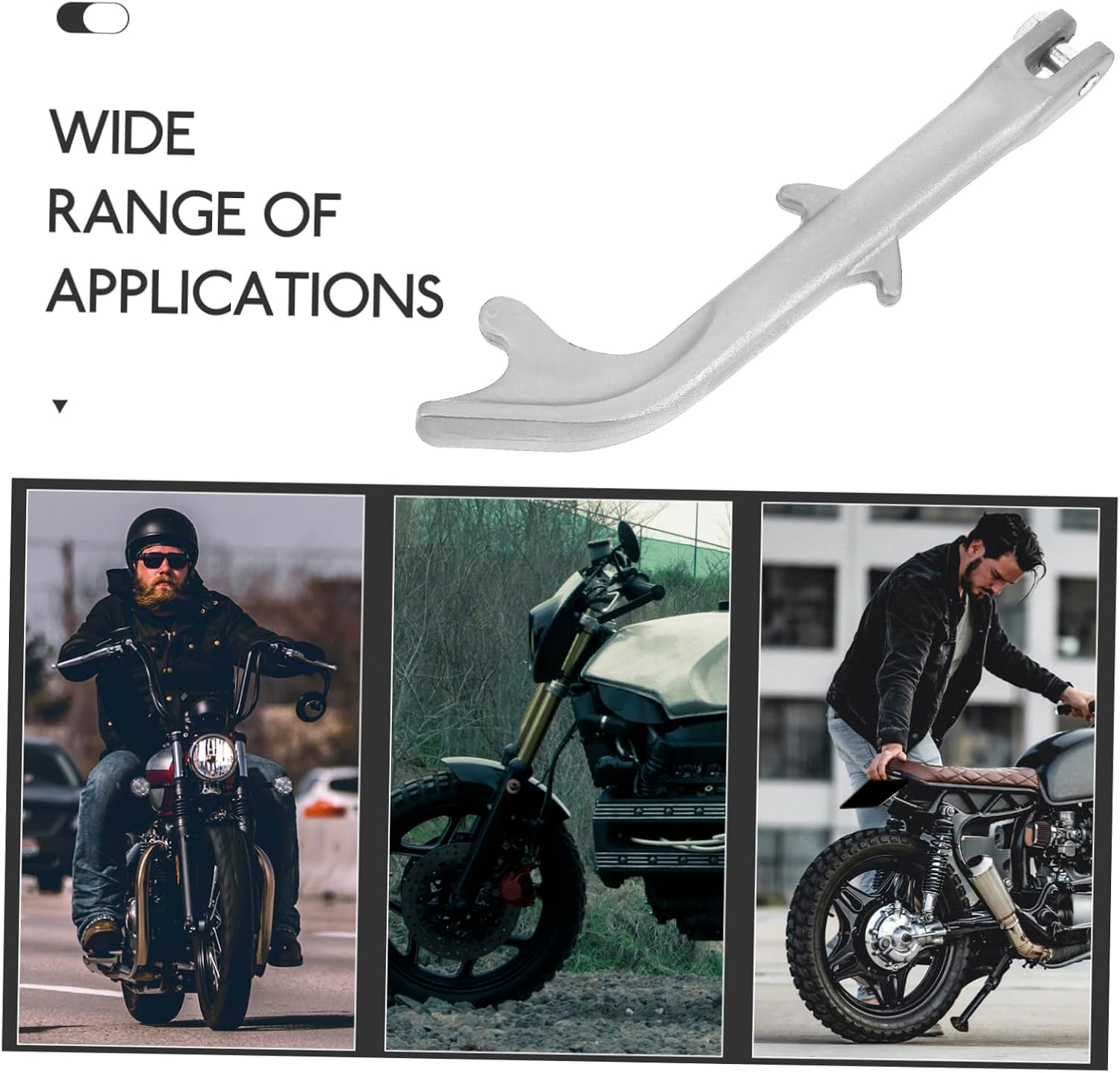 Motorcycle Side Stand Kickstand Pad Bulk Scooter Motorcycle Accessory Silver