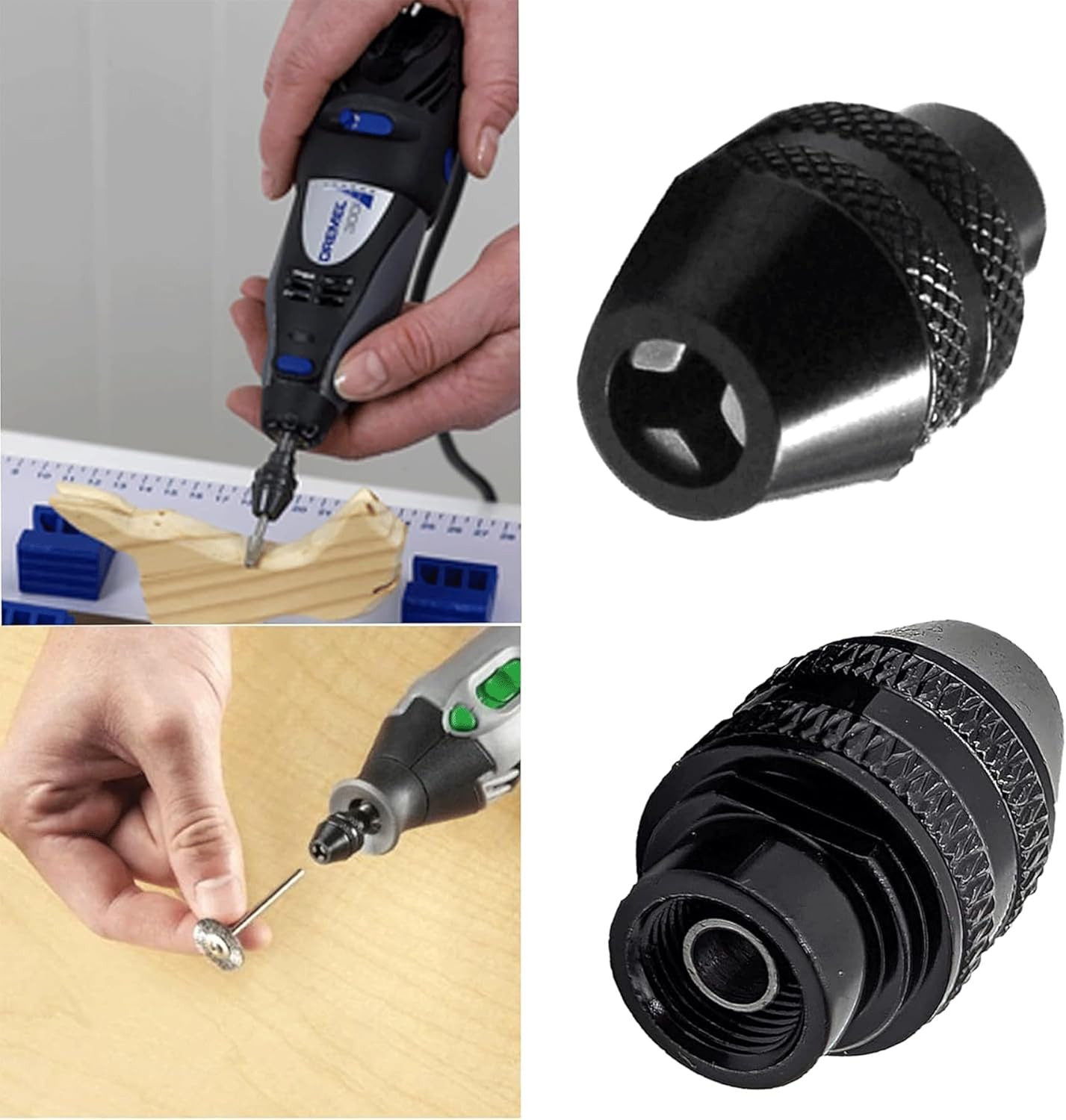 4486 Dremel Chuck Multi Quick Change Keyless Chuck for Dremel Rotary Tools 100 200 275 285 300 398 400 750 770 780 781 800 3000 4000 7700 8200 8220 (5/Pack)
