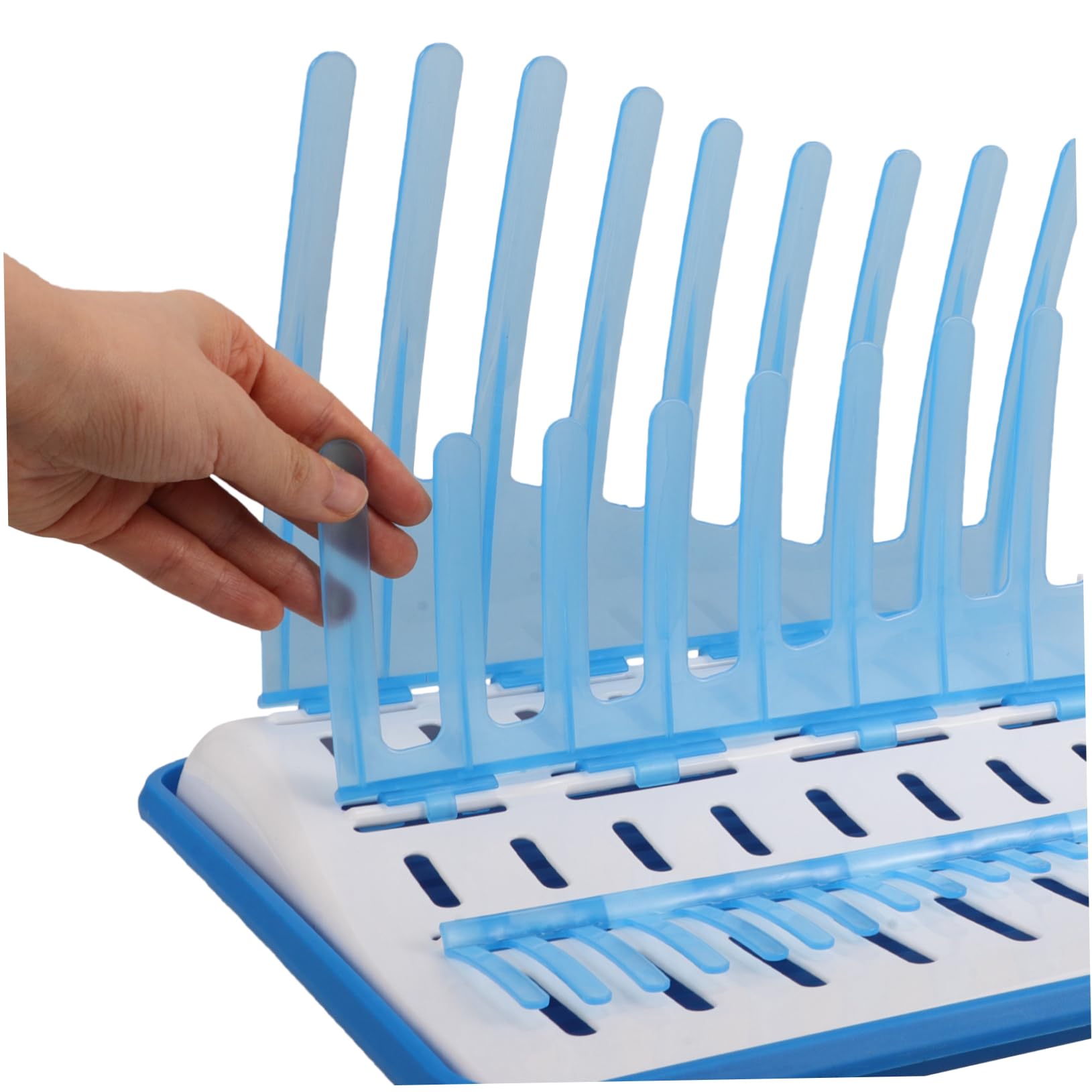 Séchoir à Biberons Portable avec Étagère de Drainage Amovible Support Pratique pour Biberons Tétines et Gobelets pour Usage Intérieur et Extérieur