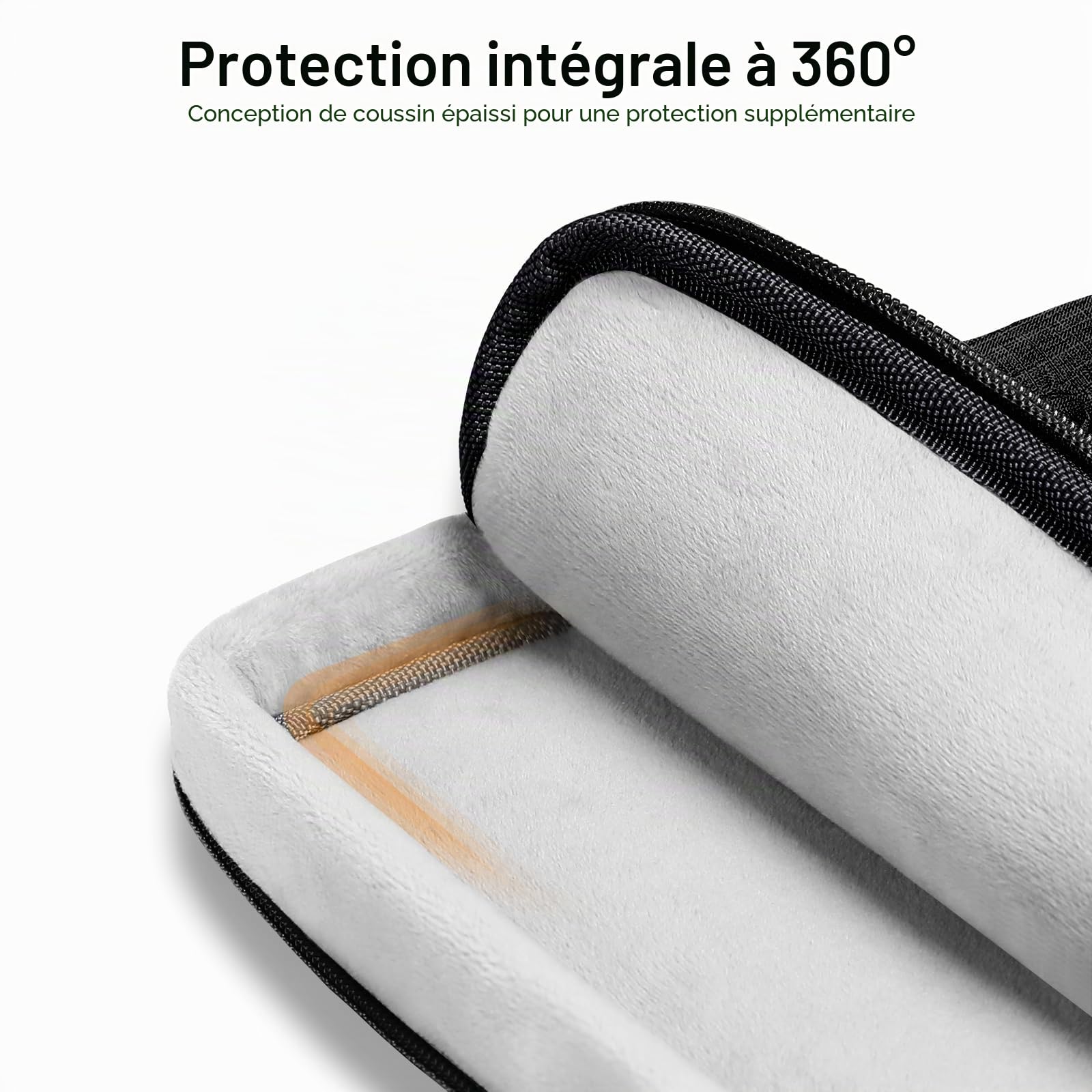 MOSISO Housse de Tablette pour iPad Pro 11 M4&iPad Air M2 2024,iPad Pro 11 M2 M1,iPad 9/8/7 10.2,iPad Air 5/4 10.9,Galaxy Tab 11,Sac Ouverture latérale avec 4 Poches zippées,Noir