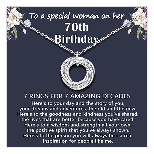 UNGENT THEM 70th Birthday Gifts for Women, 70th Birthday Decorations, Best Birthday Gifts for 70 Year Old Woman 70th Birthday Gifts