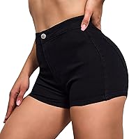 VIPONES Women's High Waisted Stretchy Denim Jean Shorts Butt Lifting Sexy Summer Hot Shorts