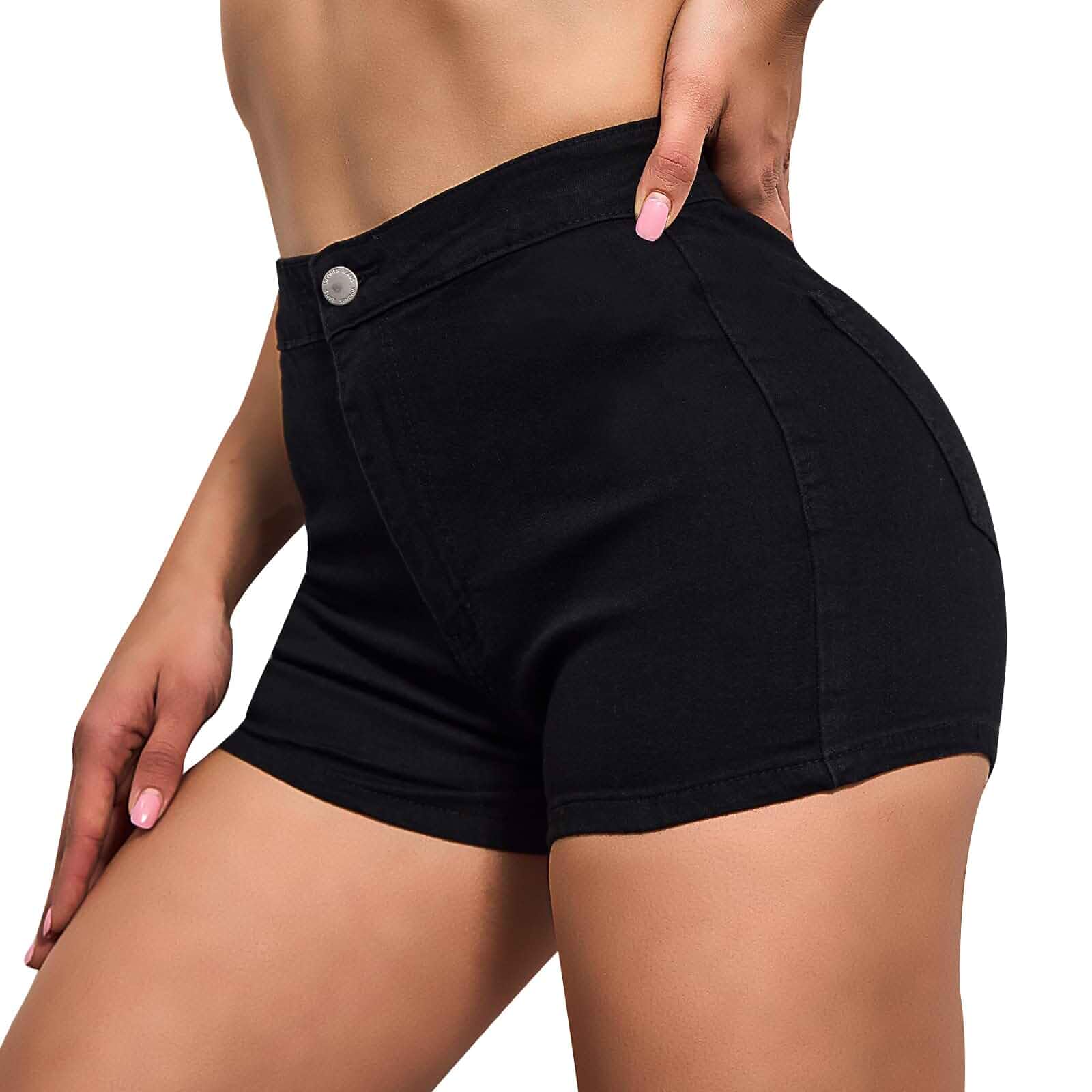 VIPONES Jean Shorts Womens High Waisted Stretchy Sexy Butt-Lifting Hot Denim Shorts