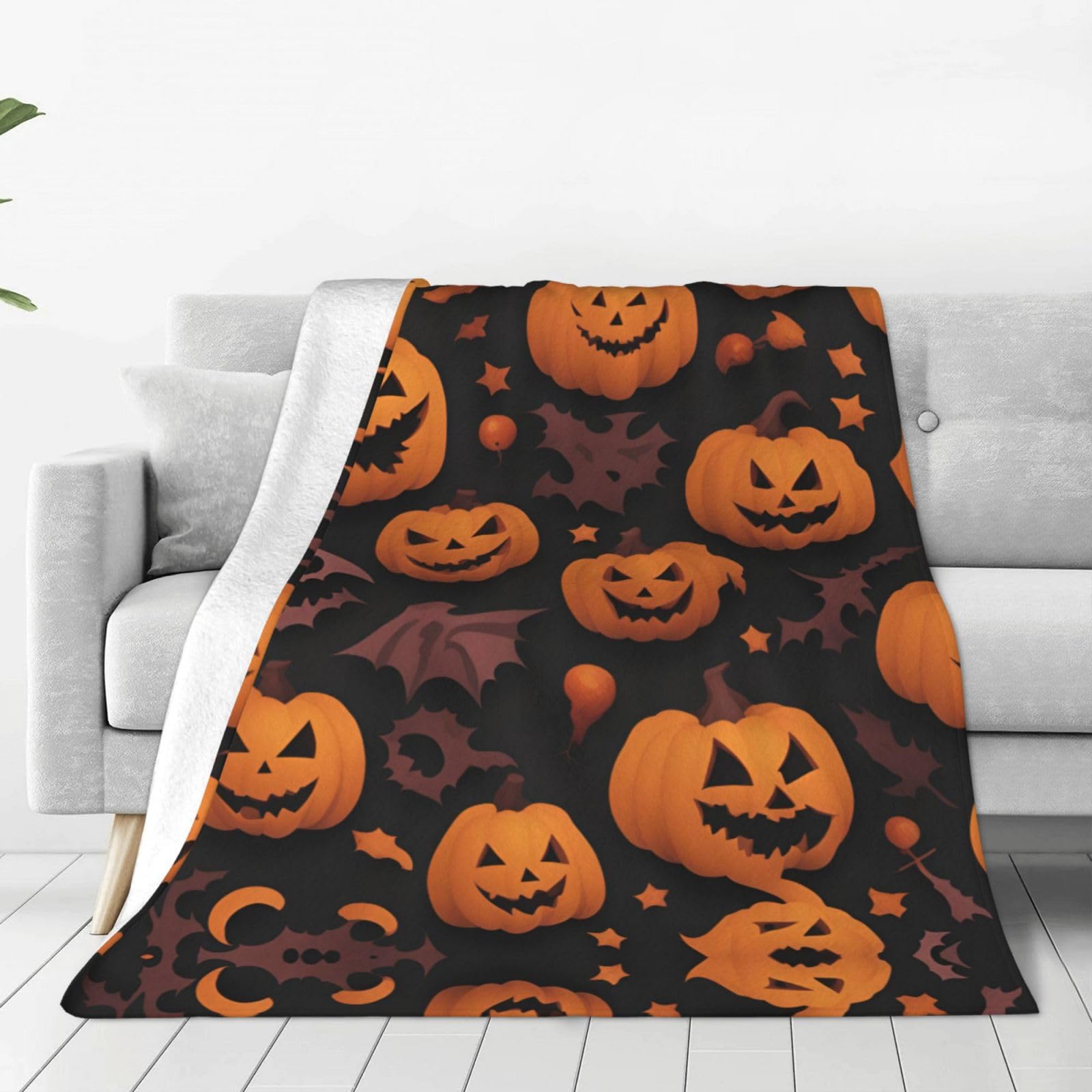 Couverture polaire Halloween lit cocon canapé soirée frissons