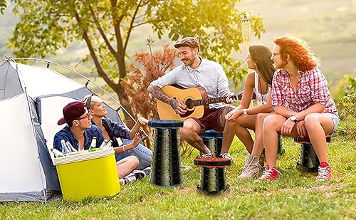 Banqueta retrátil portátil para acampamento ao ar livre cadeira dobrável de pesca, acampamento de vi