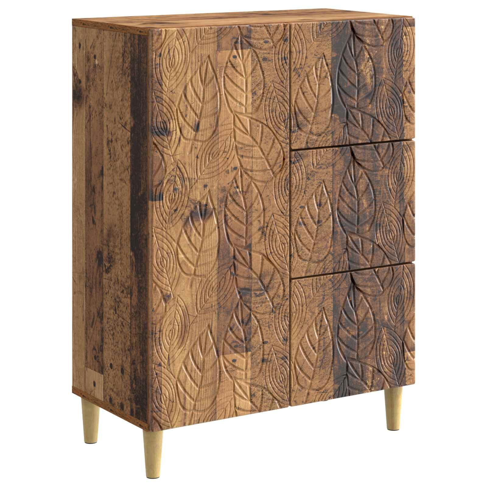 Buffet en bois vieilli 66 x 34,5 x 90 cm