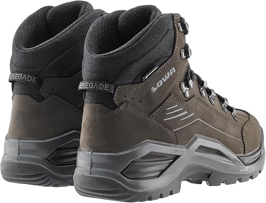 LOWA Renegade EVO GTX Mid Boots Medium, Dark Brown Black, 8.5 Men