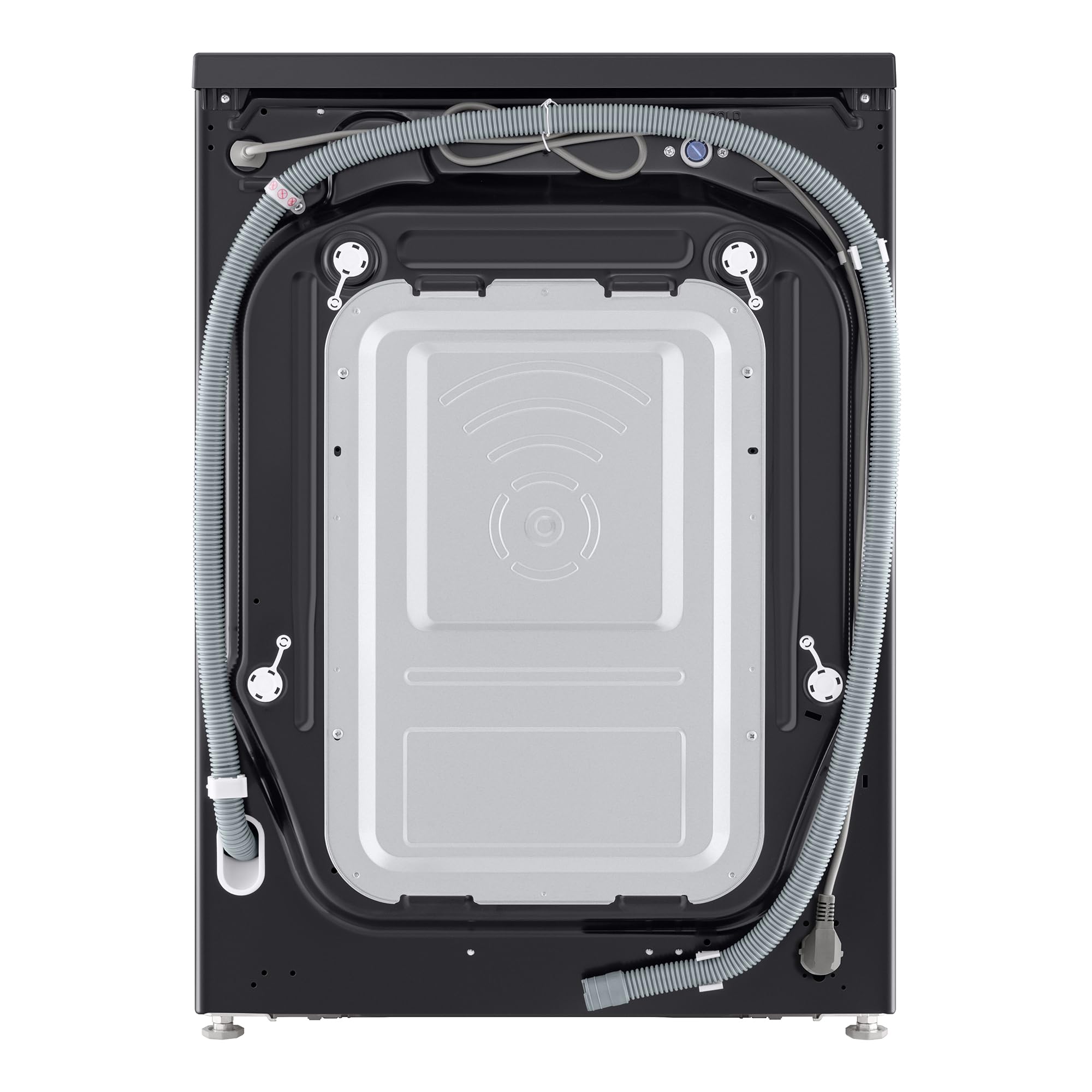 LG F2X7SLIM9B Waschmaschine, Frontlader, 9 kg, Dampffunktion, AI Wash, Inverter Direct Drive, Restzeitanzeige, Schwarz