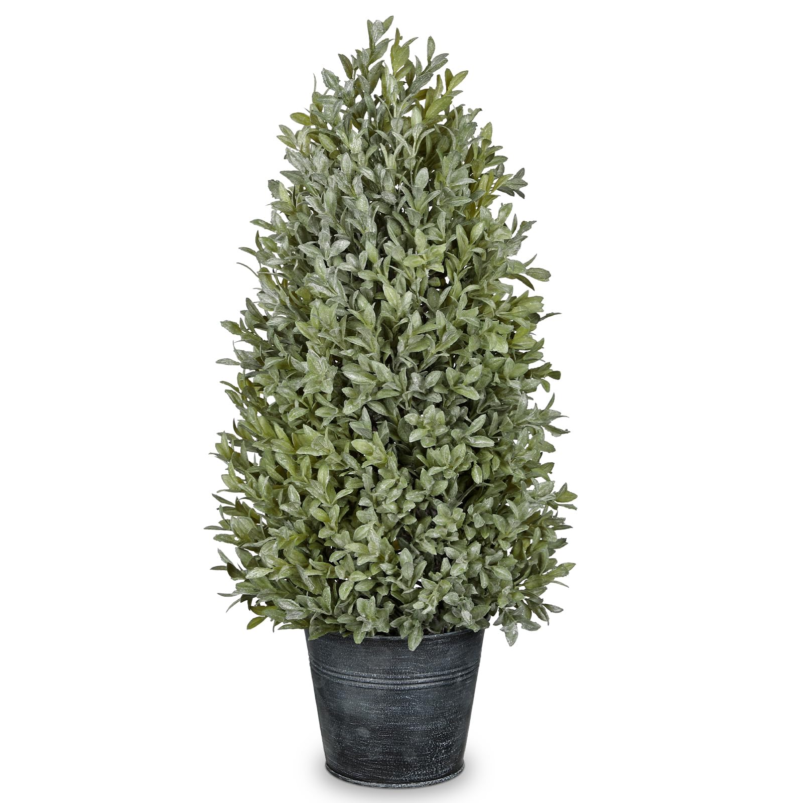 Oairse Artificial Topiary Tree in Pot 46cm, Faux Boxwood Plant in Pot, Small Artificial Potted Plant for Indoor Home Decor, Fake Green Plant for Table, Desk, Shelf, Office Decoration