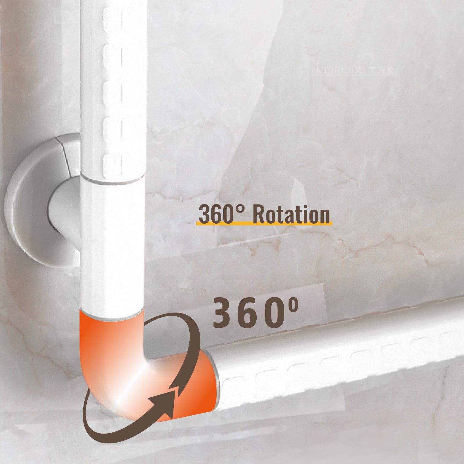 Asidero Ducha Acero Inoxidable 70 CM Manija de la Ducha Apoyo Asidero para Baño Asa Bañera Antideslizante portátil Barra de seguridad baño para inodoro, baño, bañera