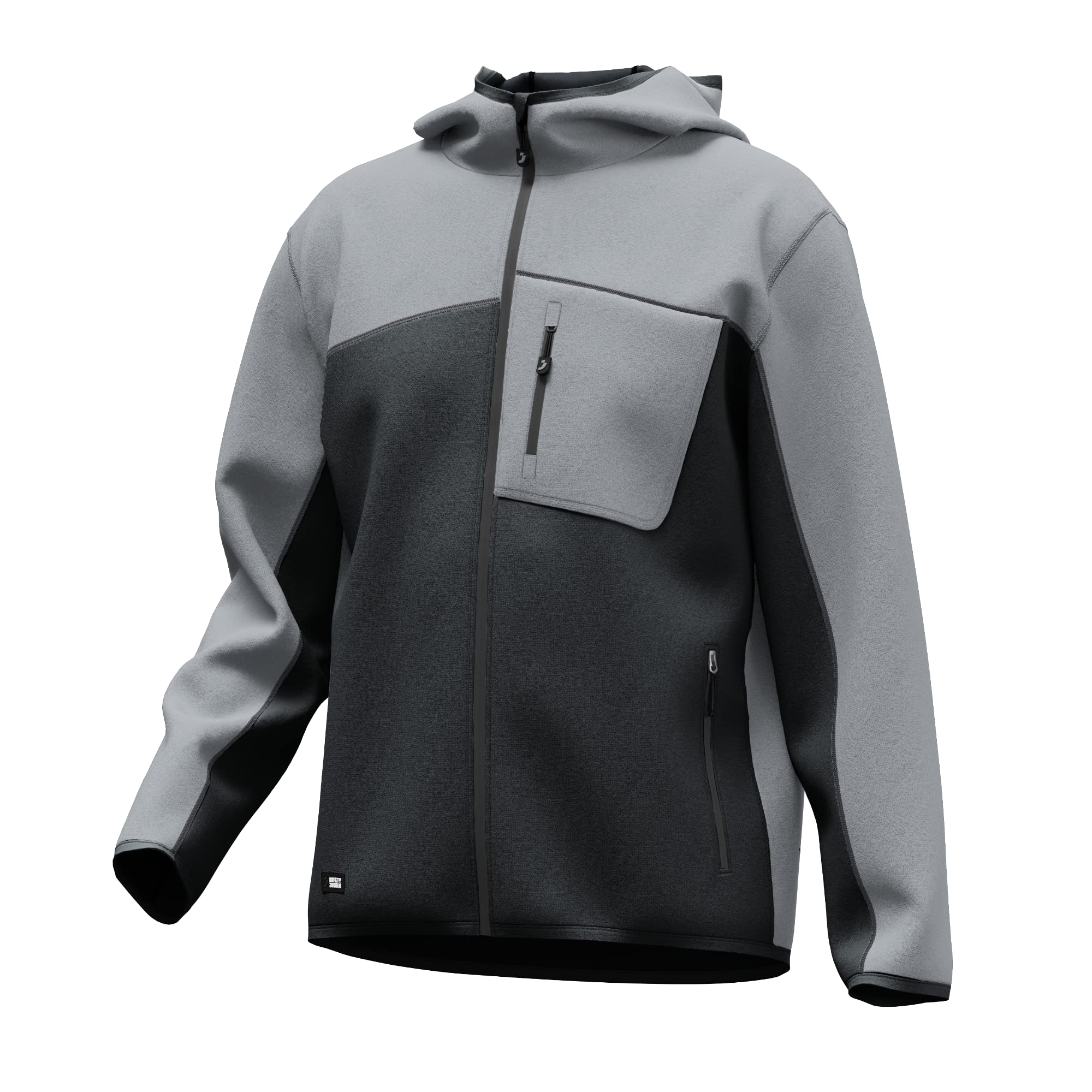 SAFETY JOGGER Męska bluza z kapturem, bluza z zamkiem błyskawicznym, funkcjonalne kieszenie i nowoczesne wzornictwo, oddychający polar roboczy